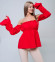 Блузка женская  #КТ721, красный - фото 1