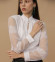 Блузка #17010, белый - фото 1