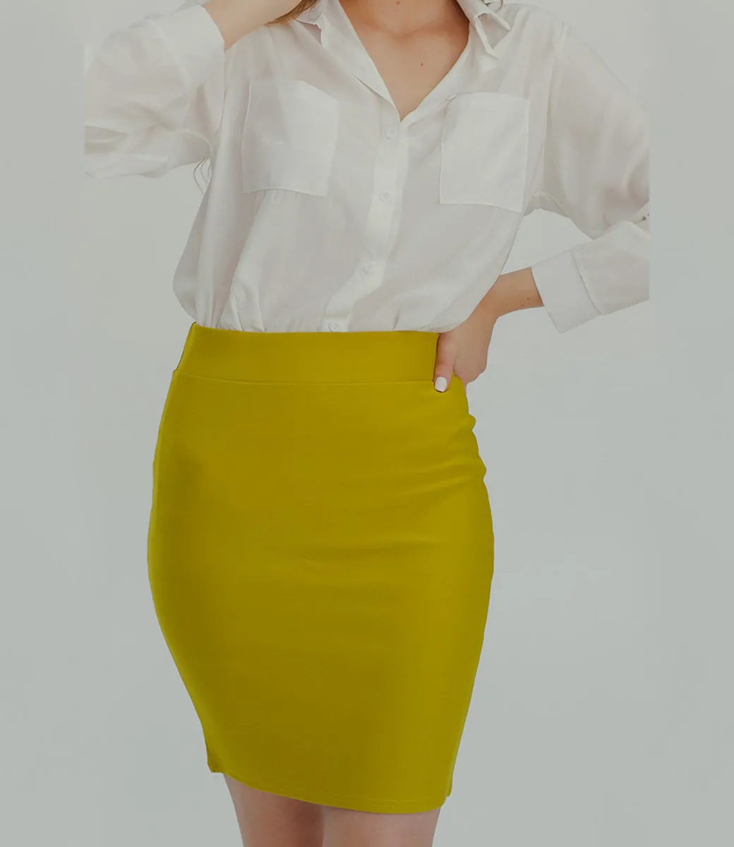 Юбка #000302, оливковый - фото 2