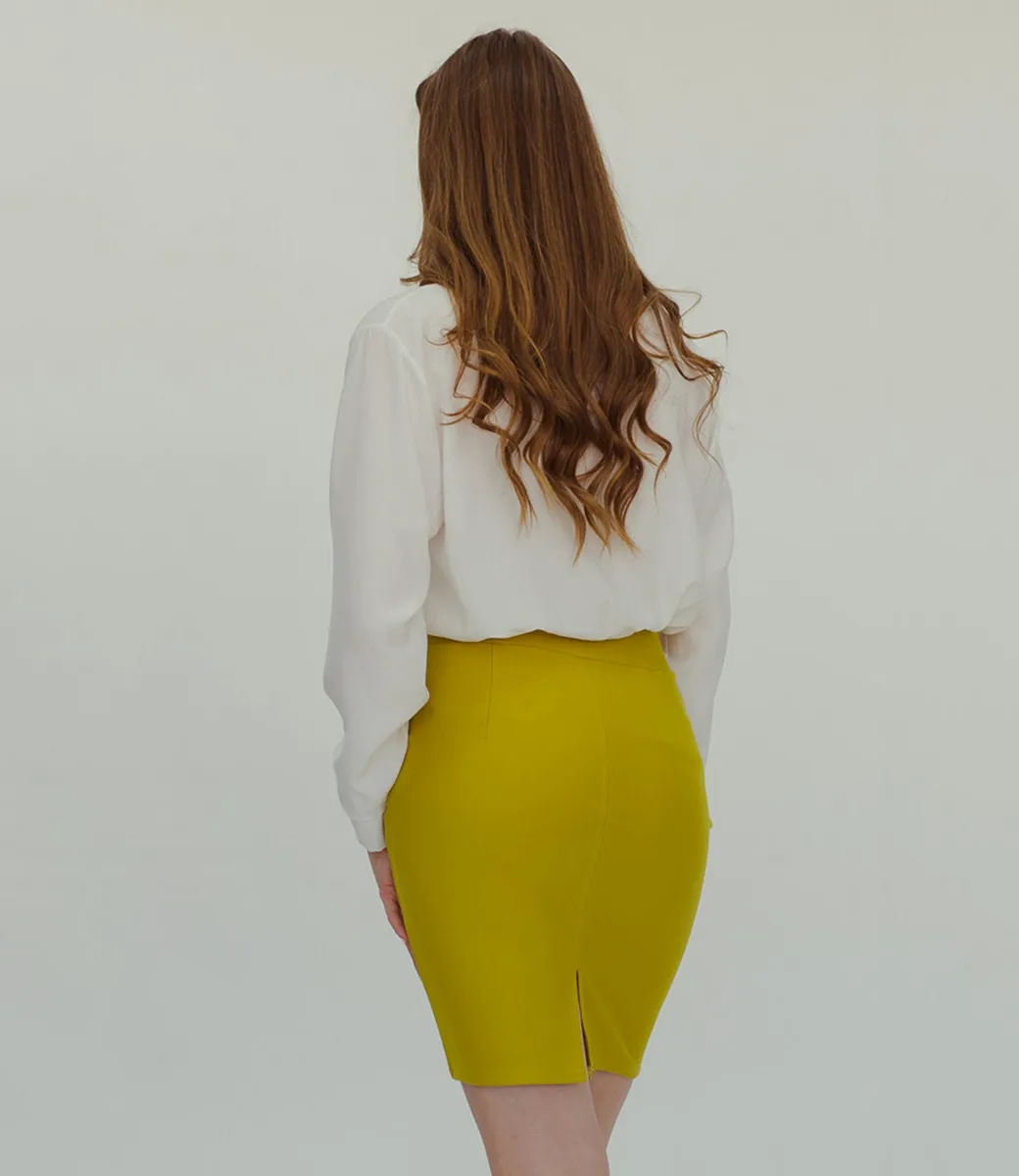 Юбка #000302, оливковый - фото 5