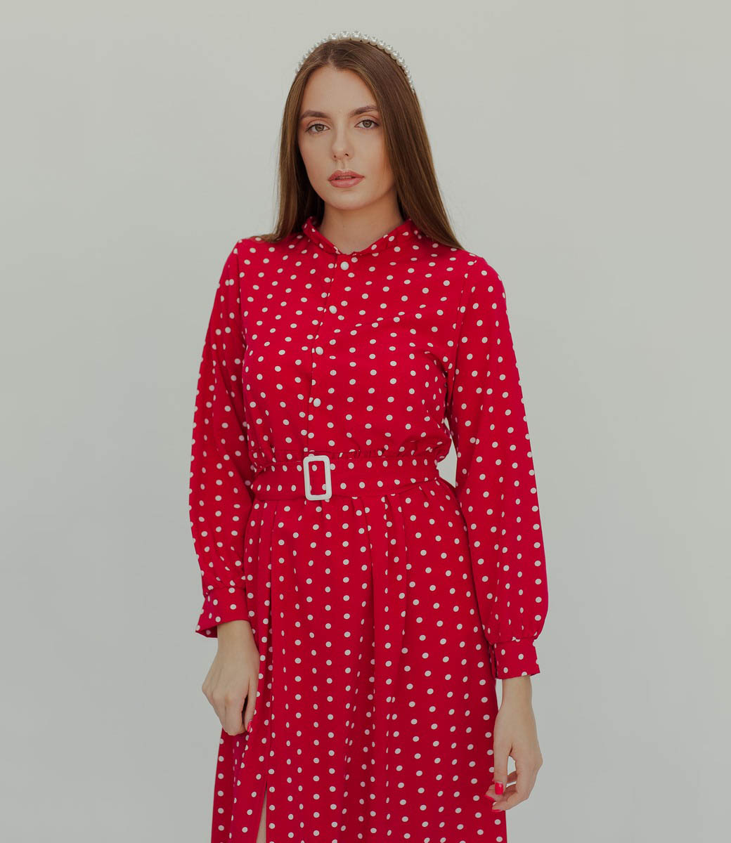 Платье #828*, красный - фото 2