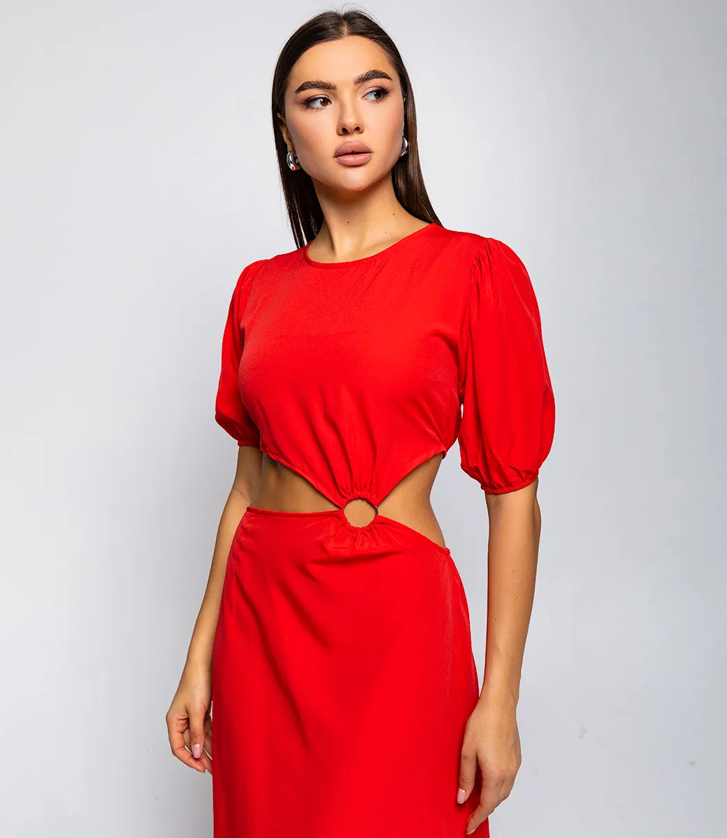 Платье #ОТЦ04003, кораллово-красный - фото 5
