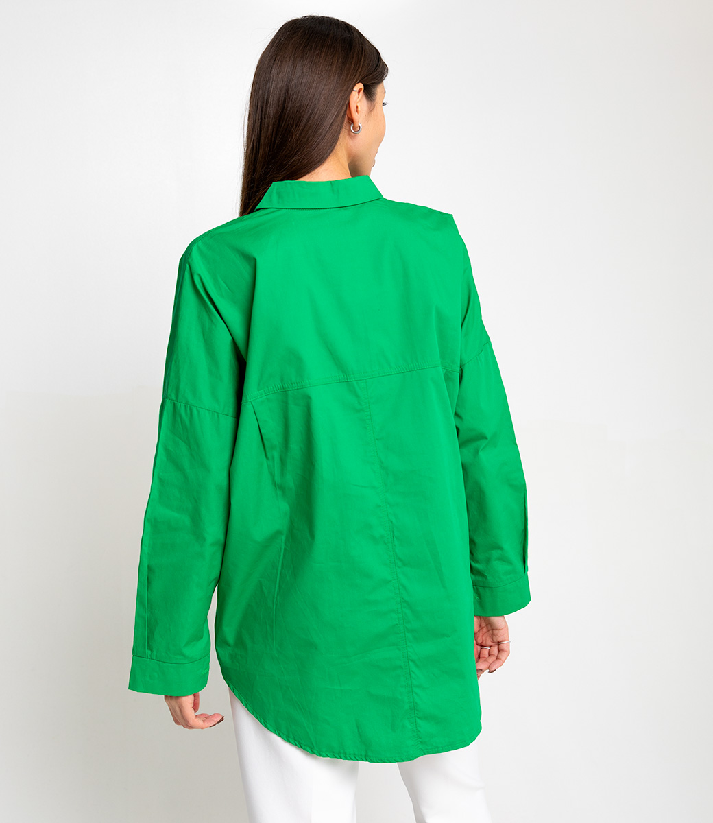 Рубашка #БШ1529, зеленый - фото 3