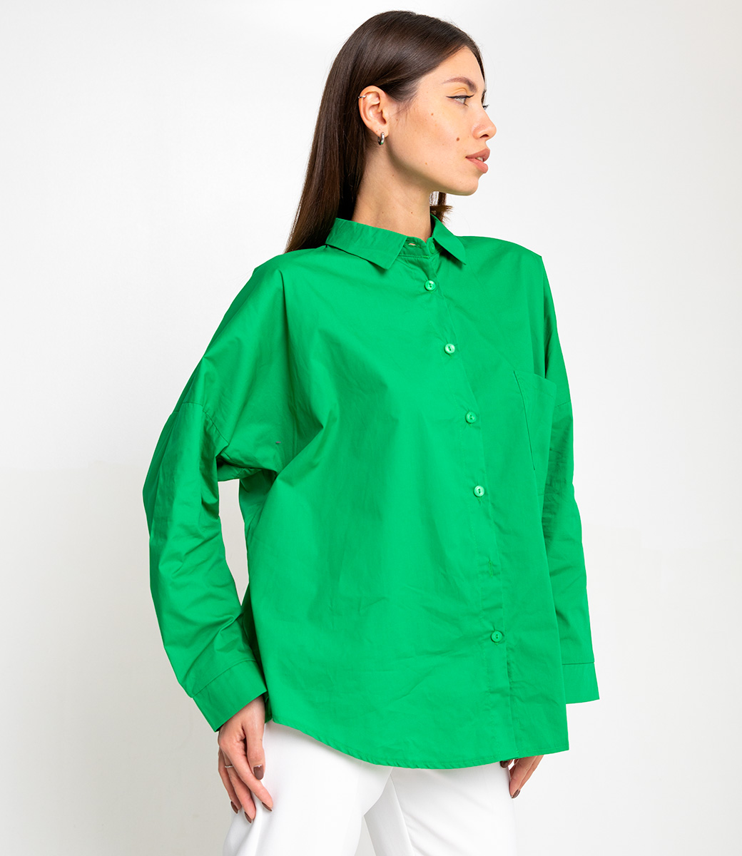 Рубашка #БШ1529, зеленый - фото 4