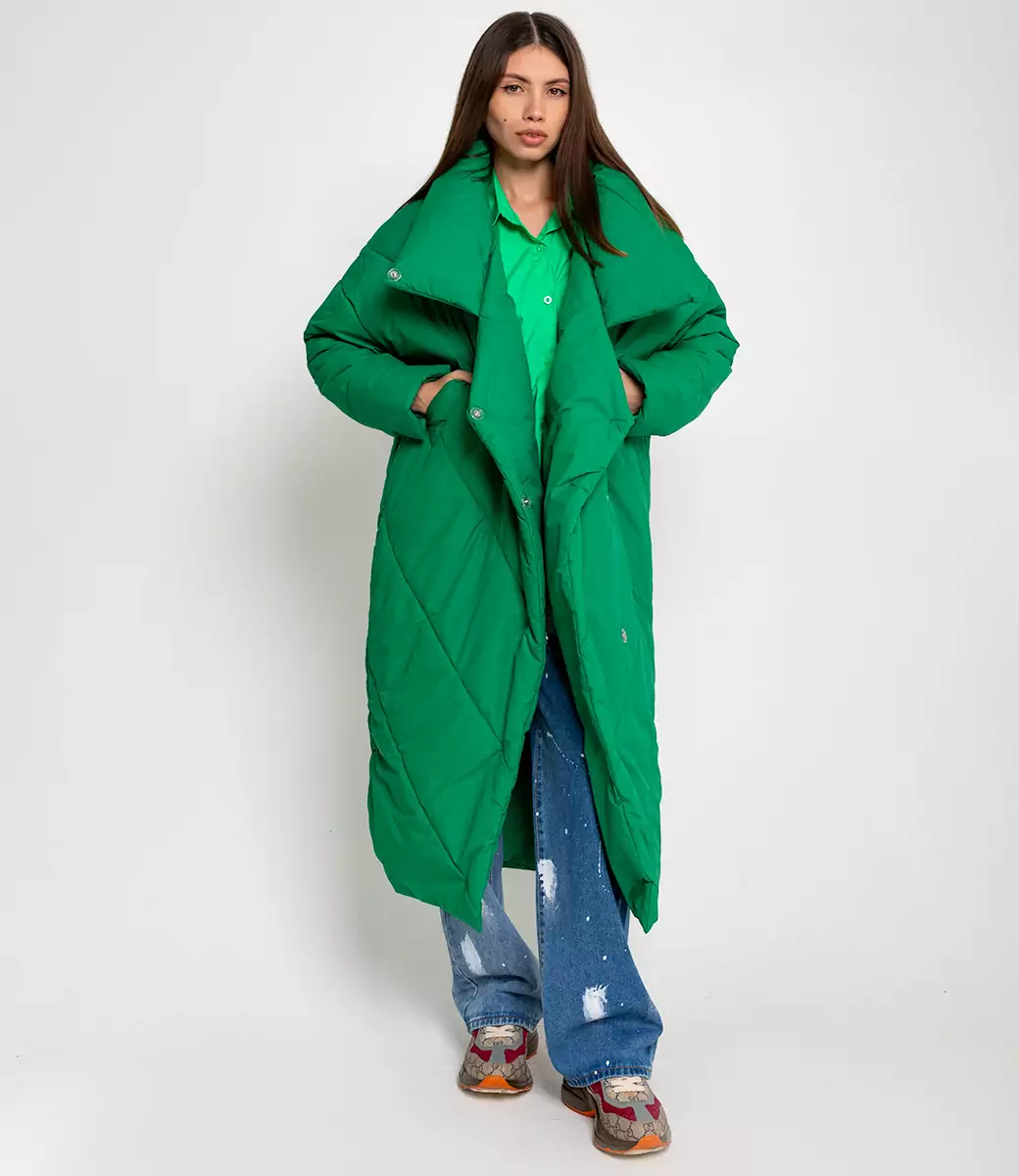 Пальто #БШ1290-1, зеленый