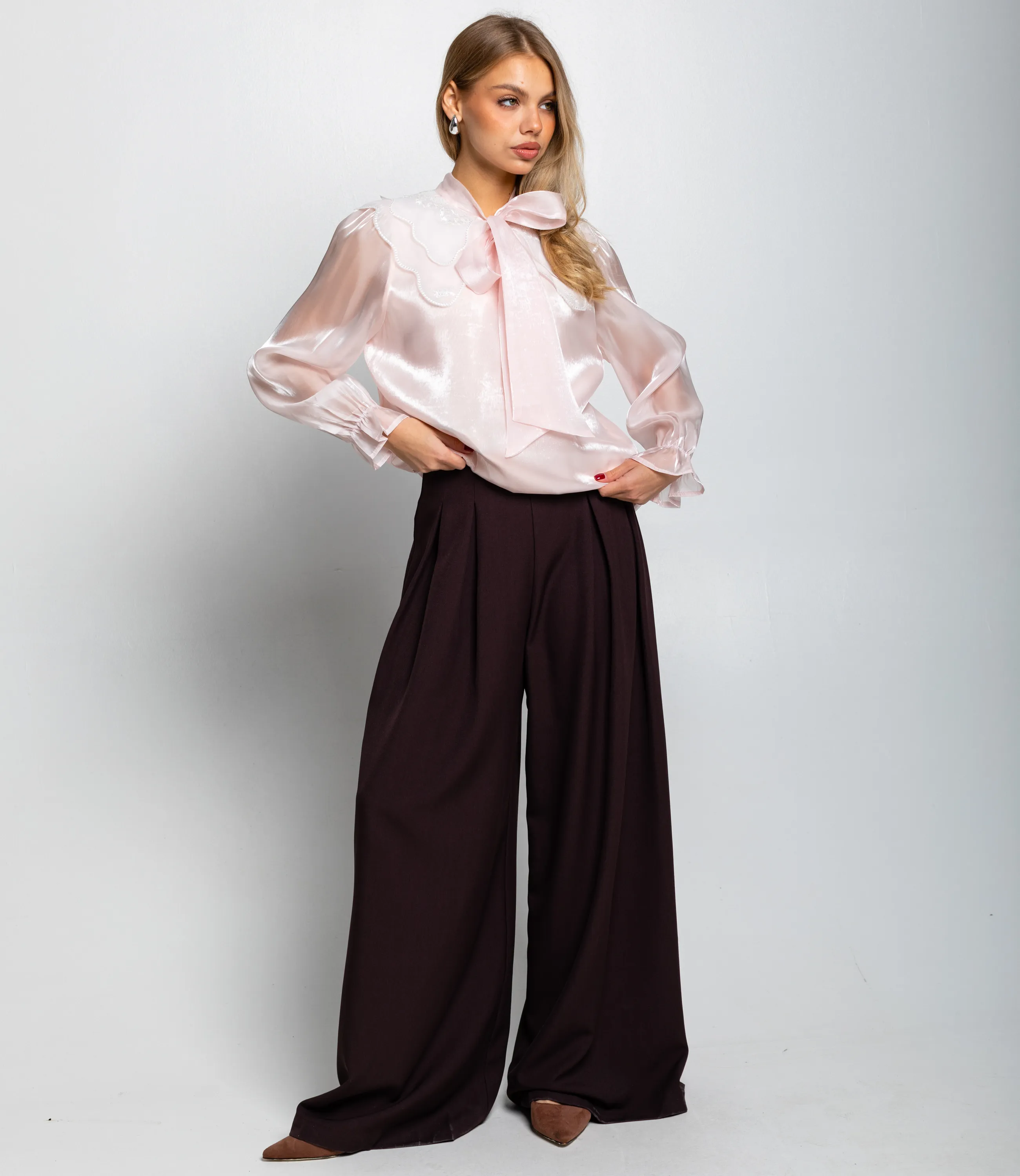 Блуза #КТ977 (2), пудровый - фото 4