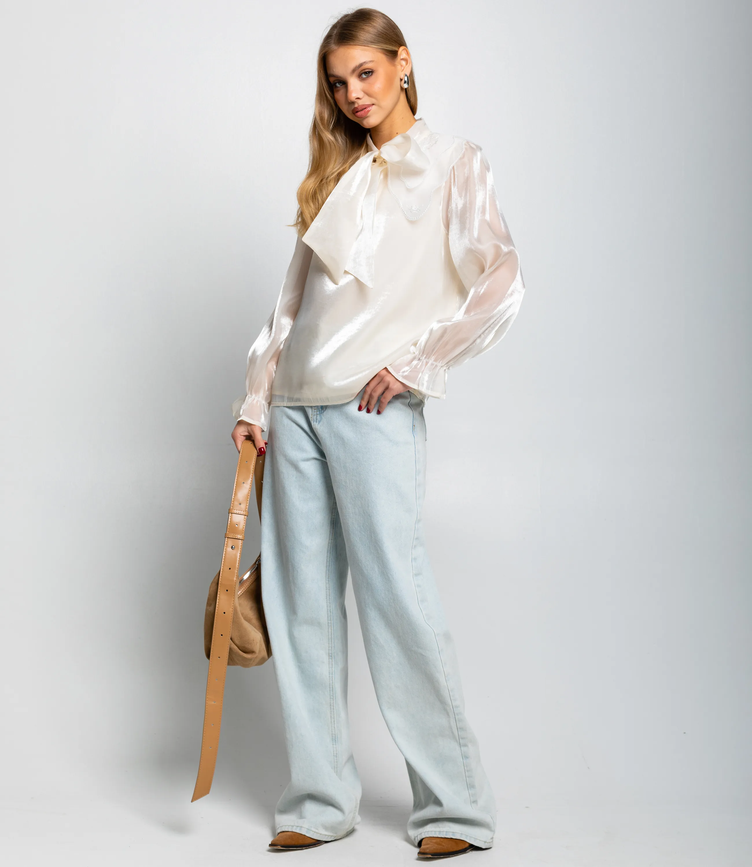 Блуза #КТ977 (2), кремовый - фото 4