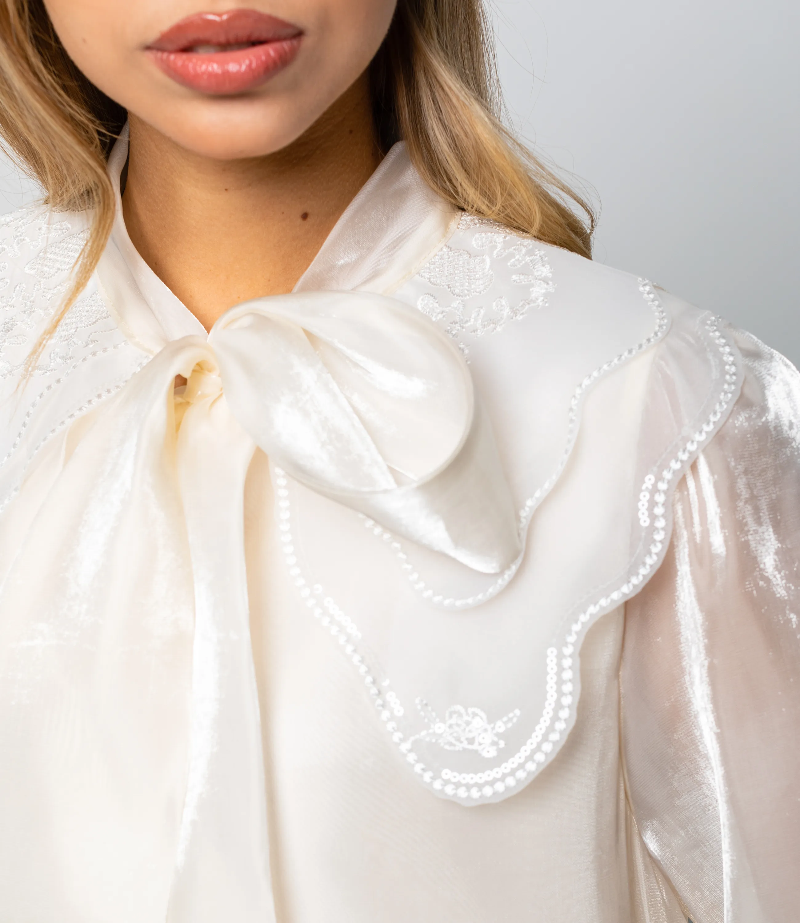 Блуза #КТ977 (2), кремовый - фото 5