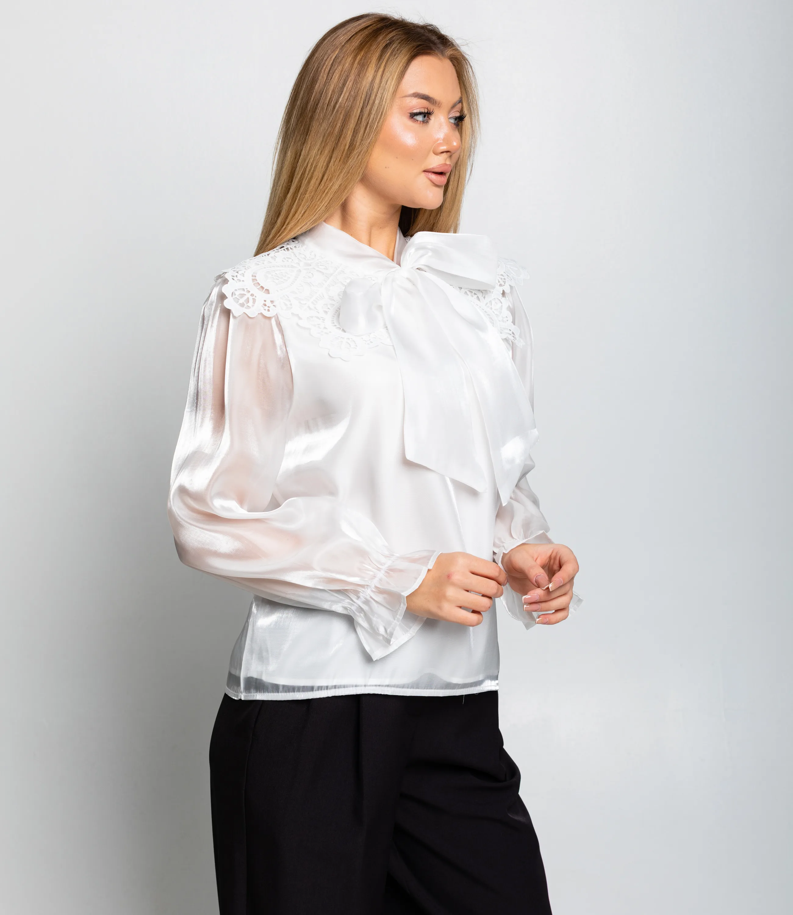 Блуза #КТ966 (1), белый - фото 2