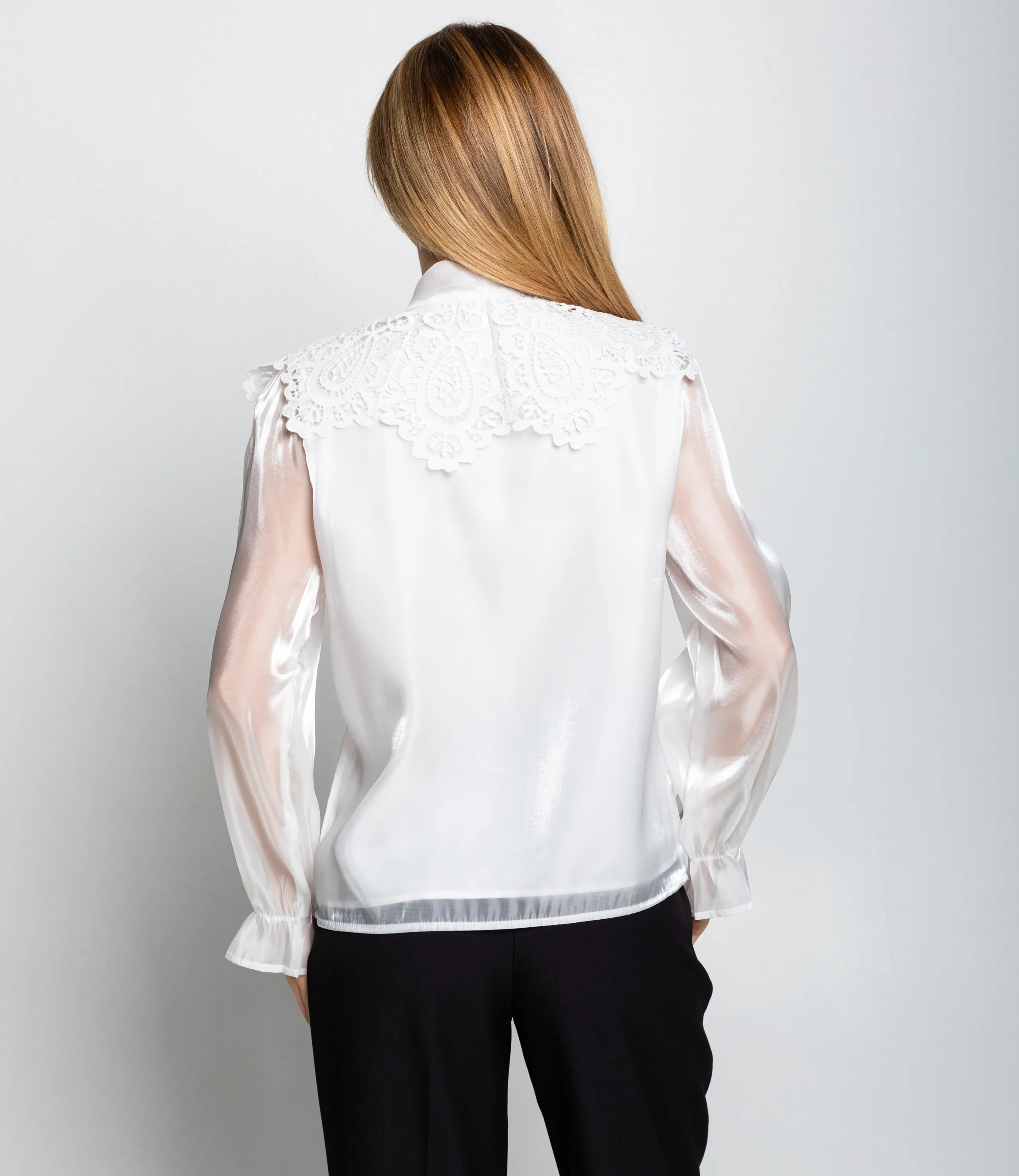 Блуза #КТ966 (1), белый - фото 3