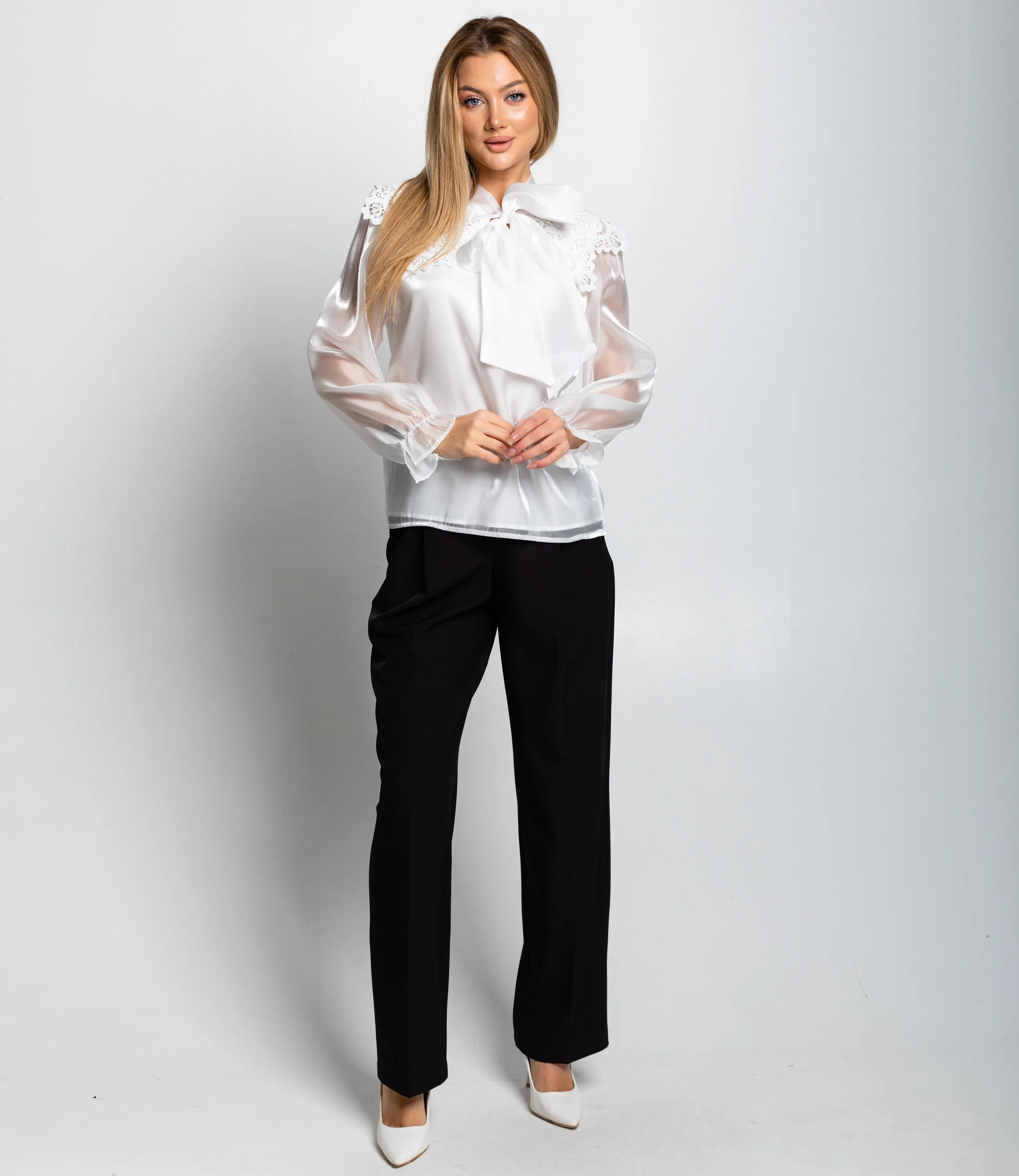 Блуза #КТ966 (1), белый - фото 4