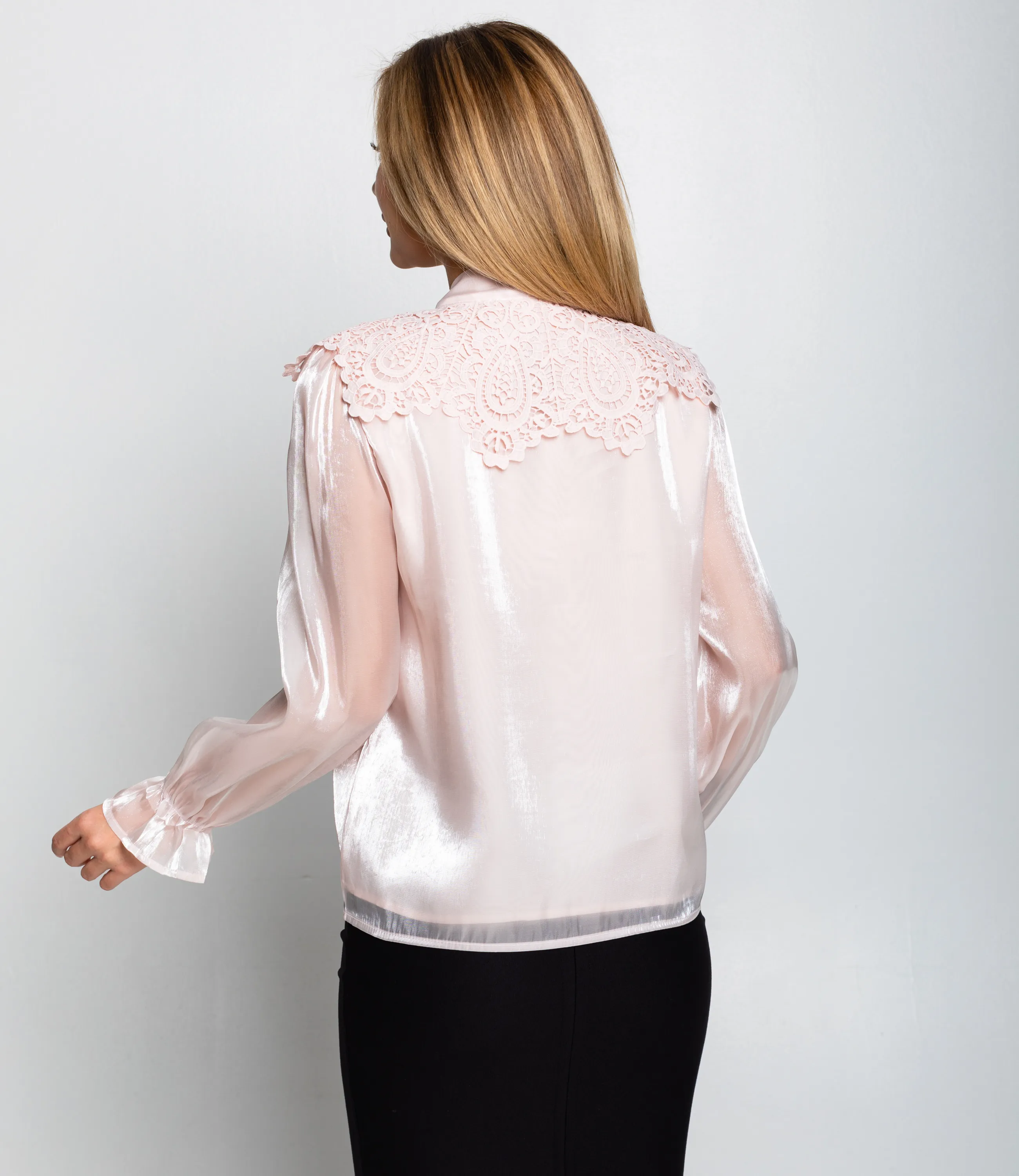 Блуза #КТ966 (1), пудровый - фото 3