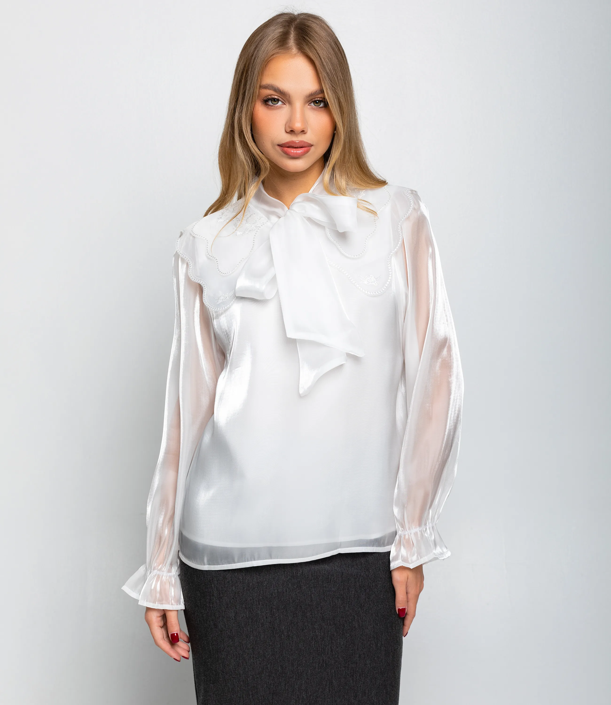 Блуза #КТ977 (2), белый - фото 1