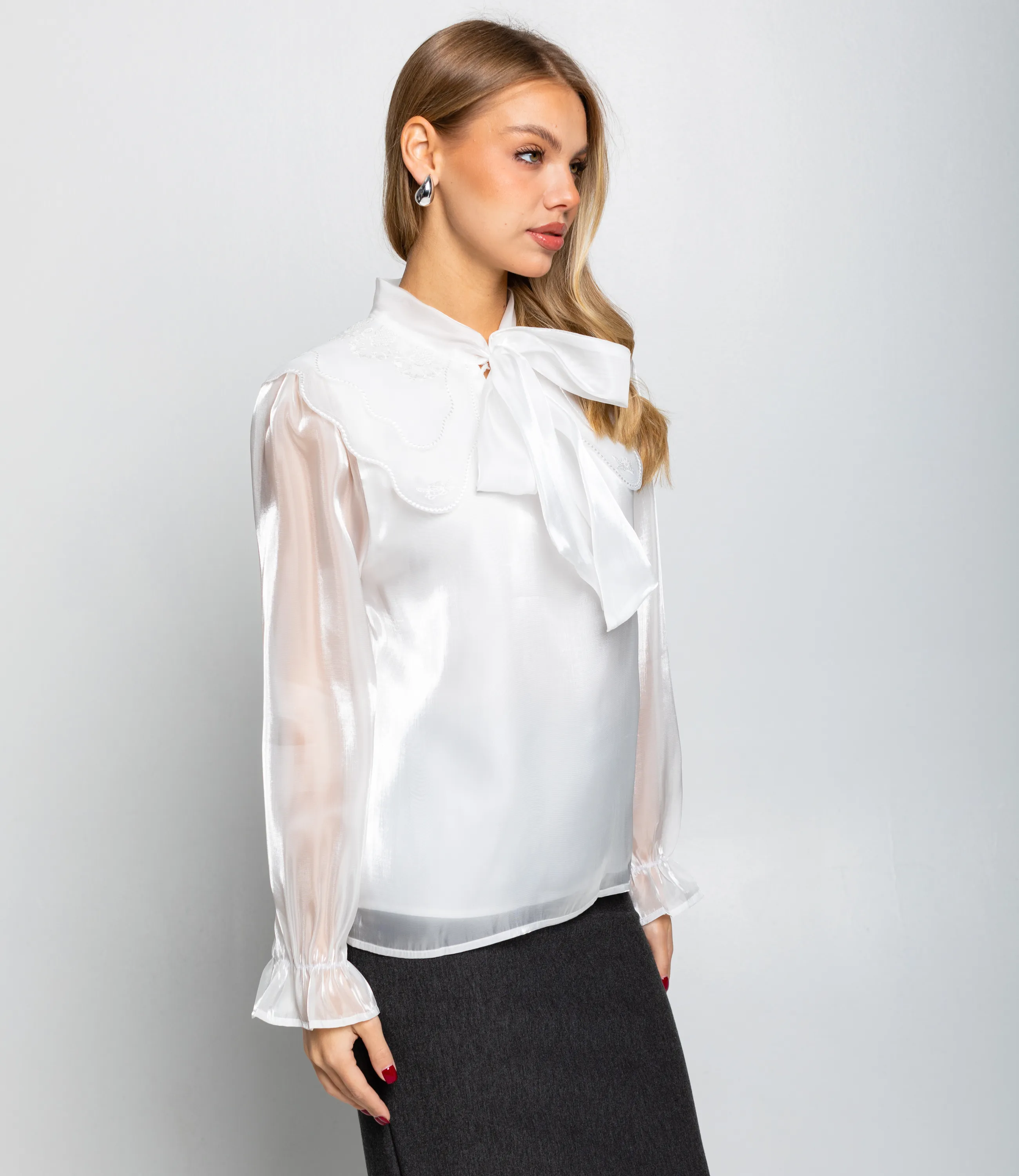 Блуза #КТ977 (2), белый - фото 2