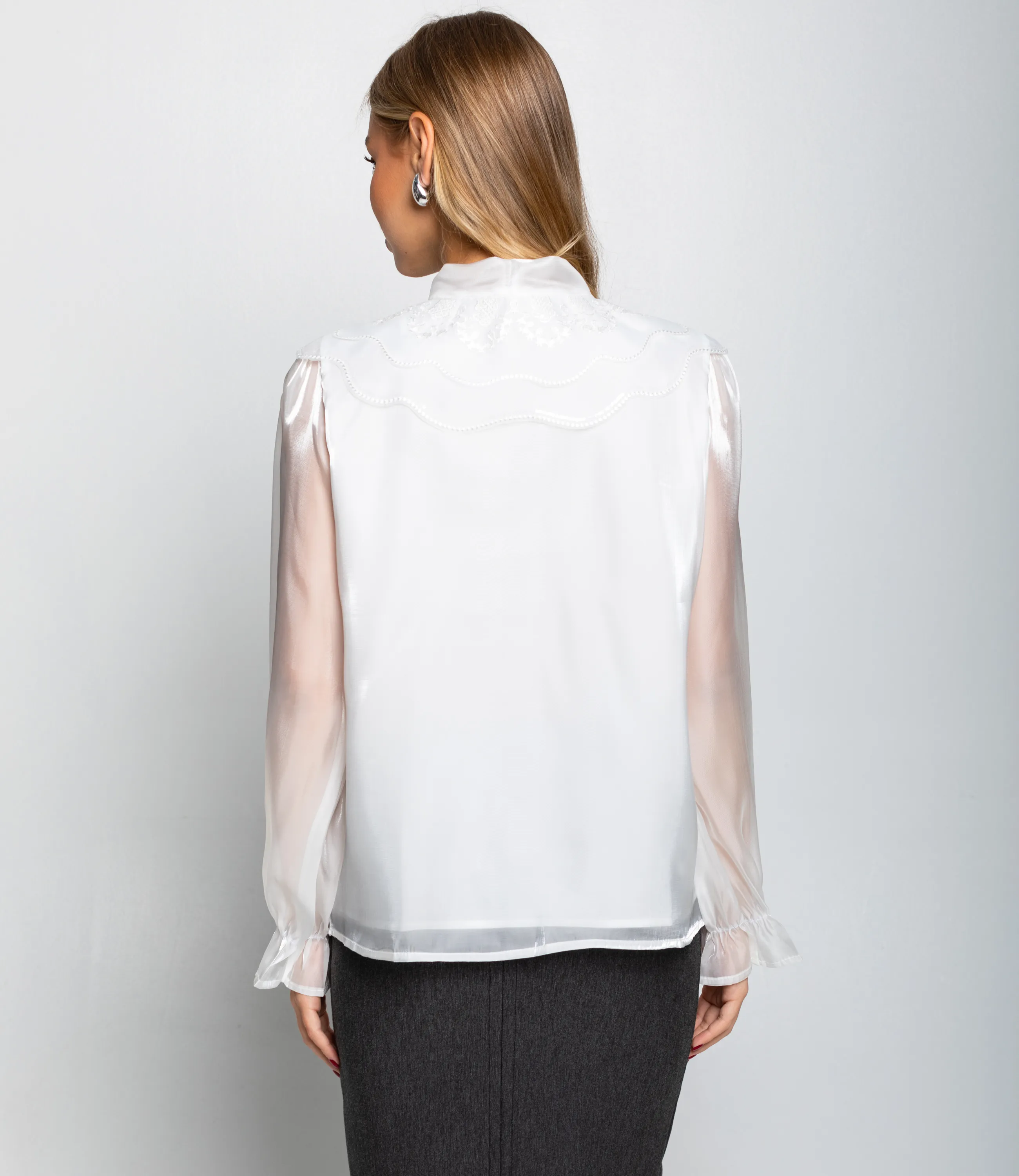 Блуза #КТ977 (2), белый - фото 3