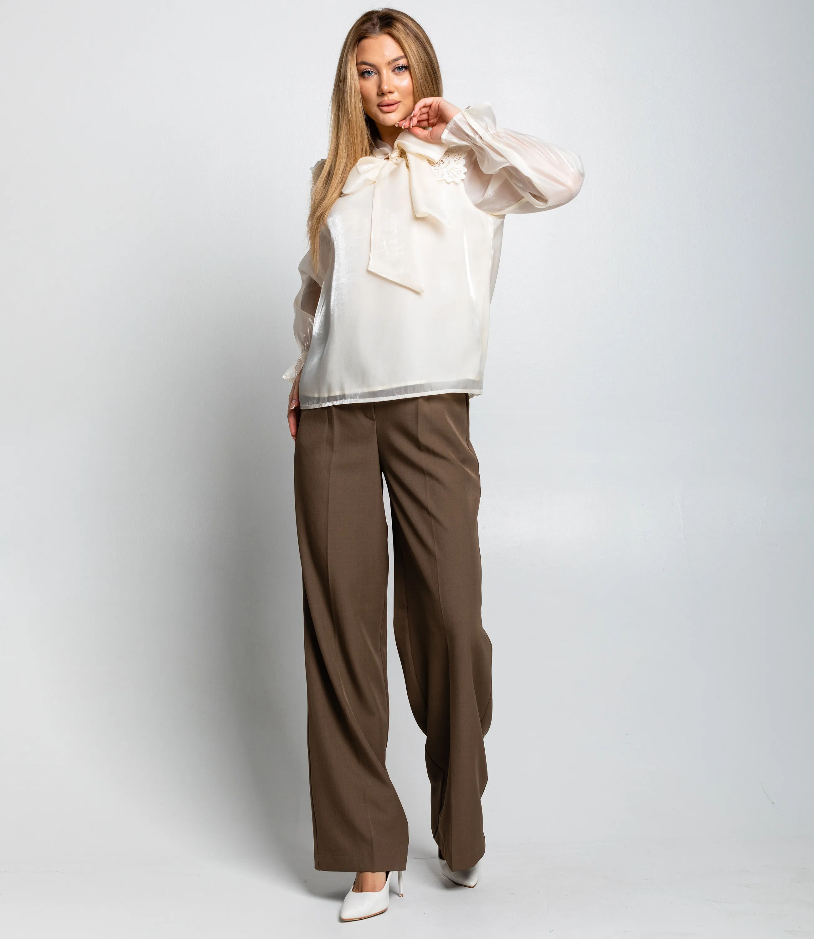 Блуза #КТ966 (1), кремовый - фото 4