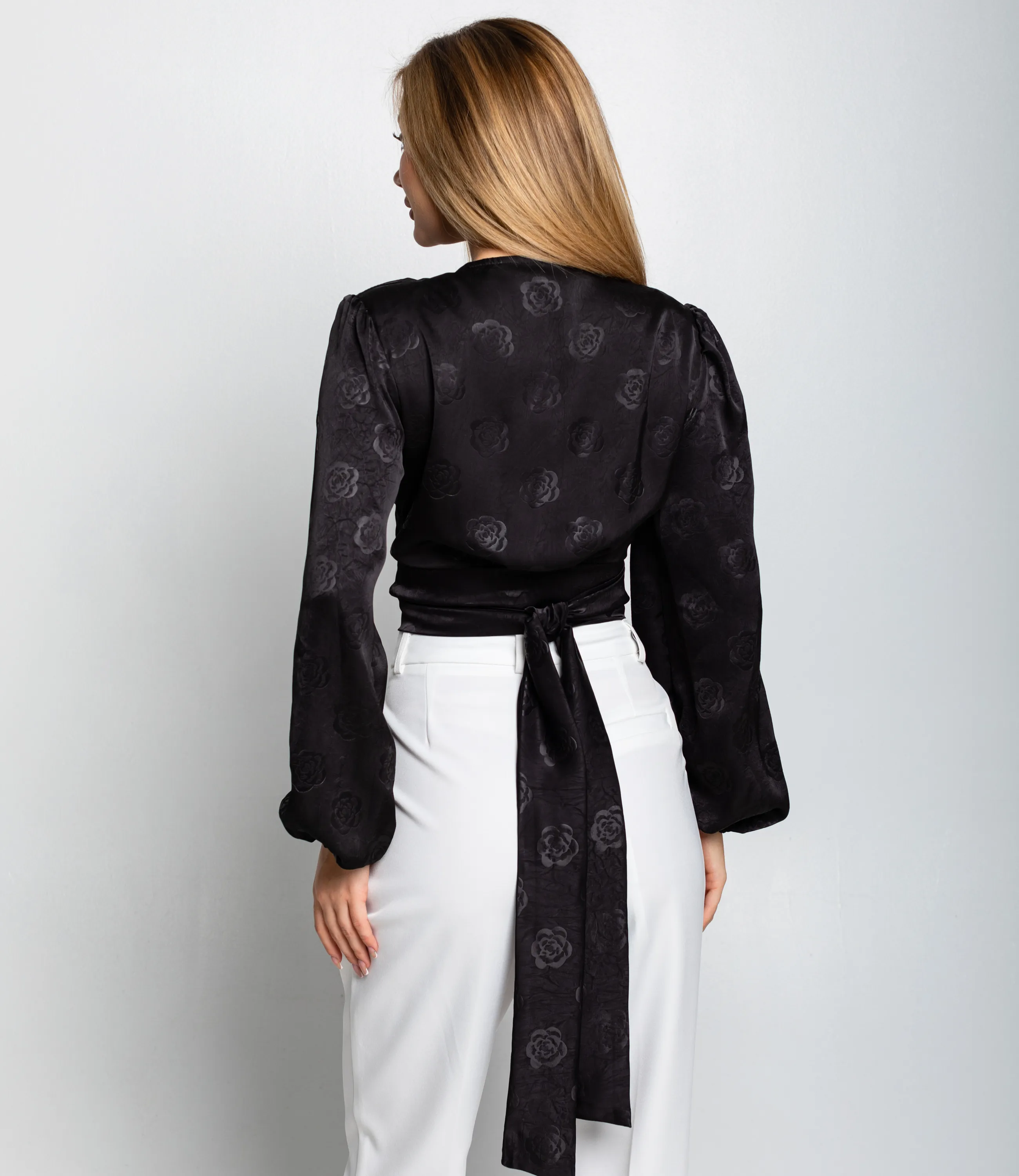 Блуза #КТ5138, чёрный - фото 3