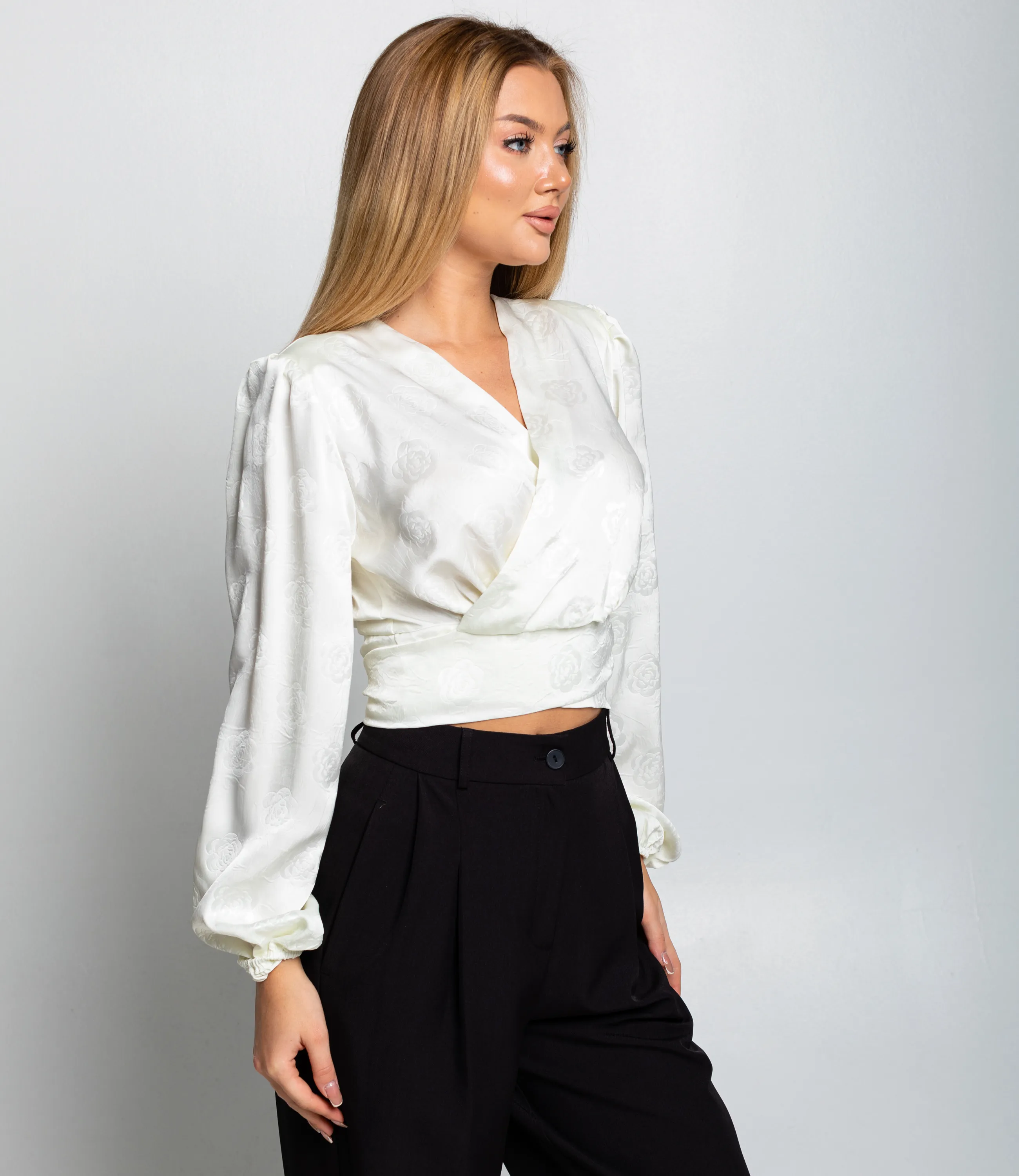 Блуза #КТ5138, молочный - фото 2