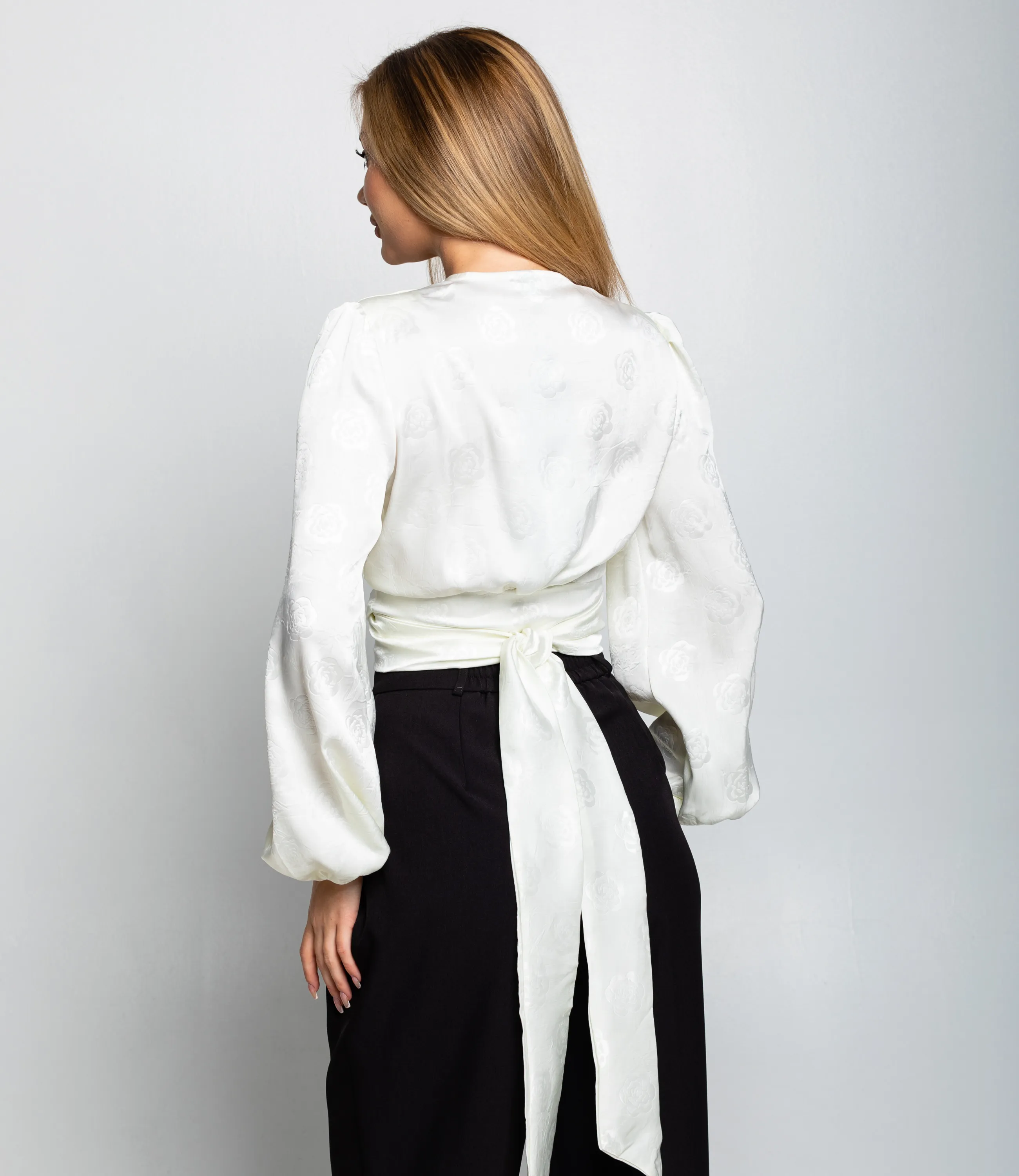 Блуза #КТ5138, молочный - фото 3