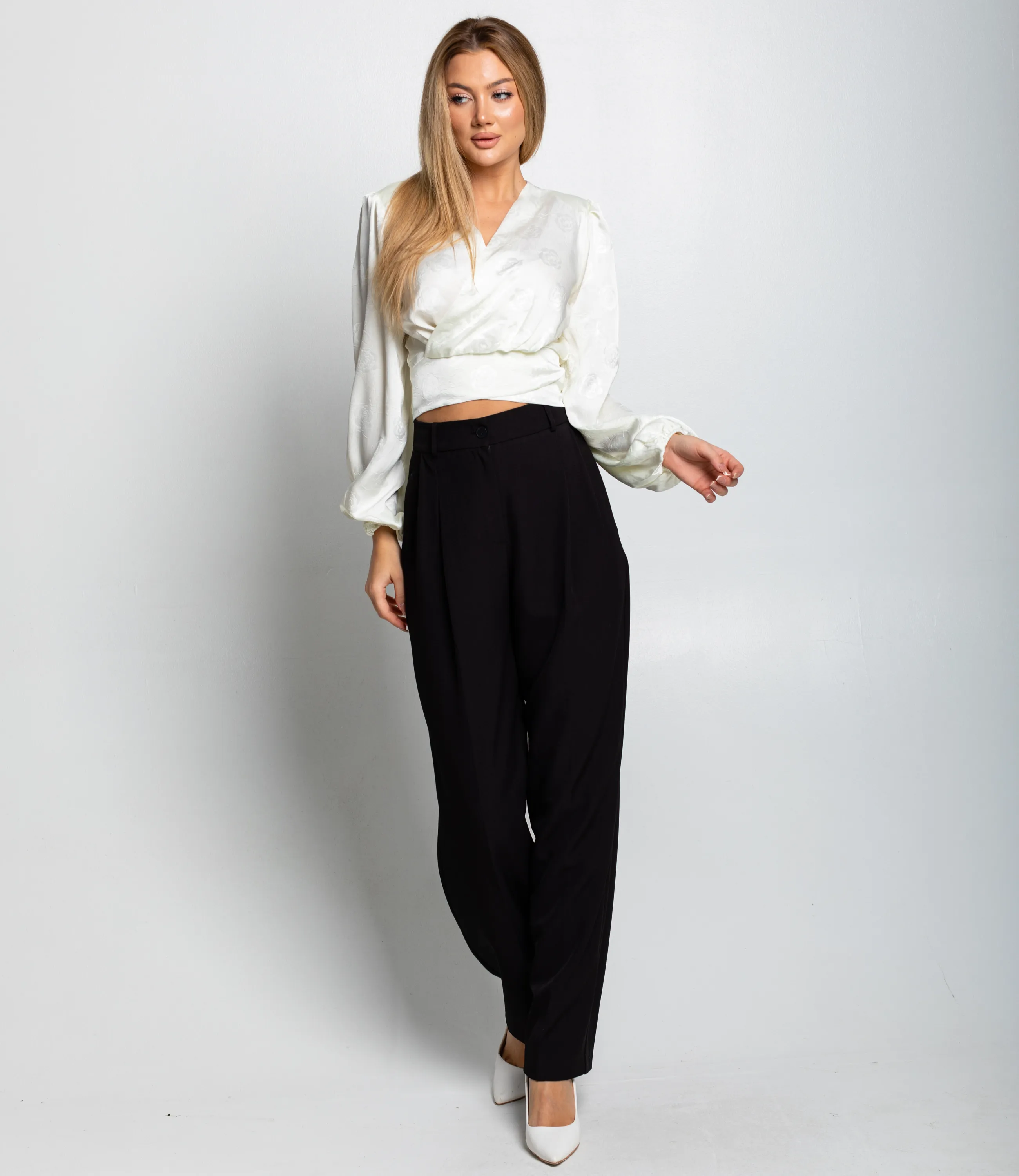 Блуза #КТ5138, молочный - фото 4