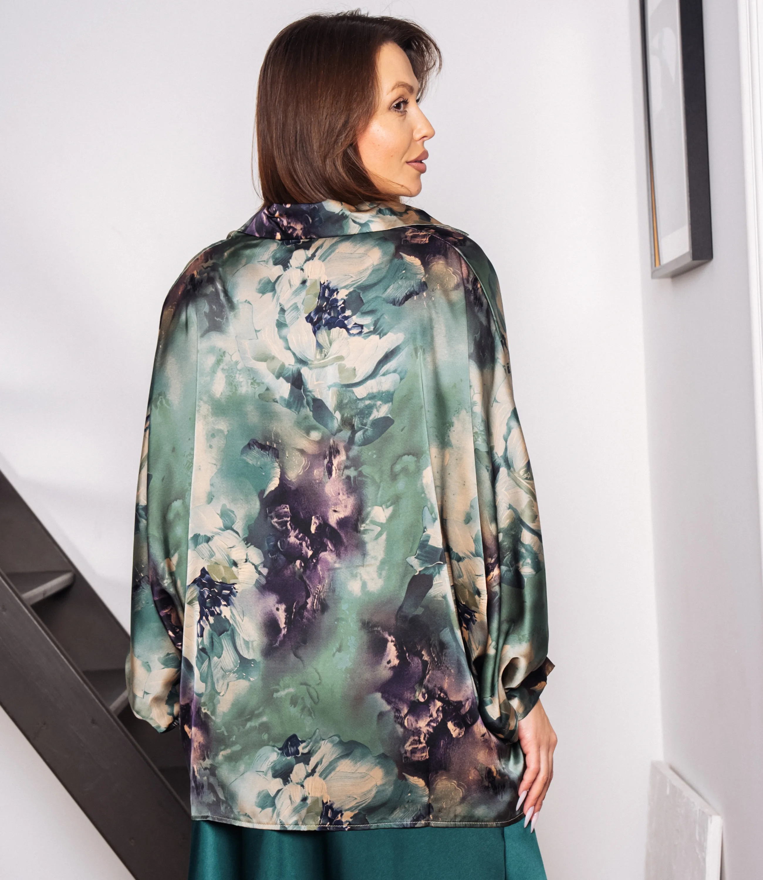 Блуза #КТ1936 (2)-4, зелёный - фото 3