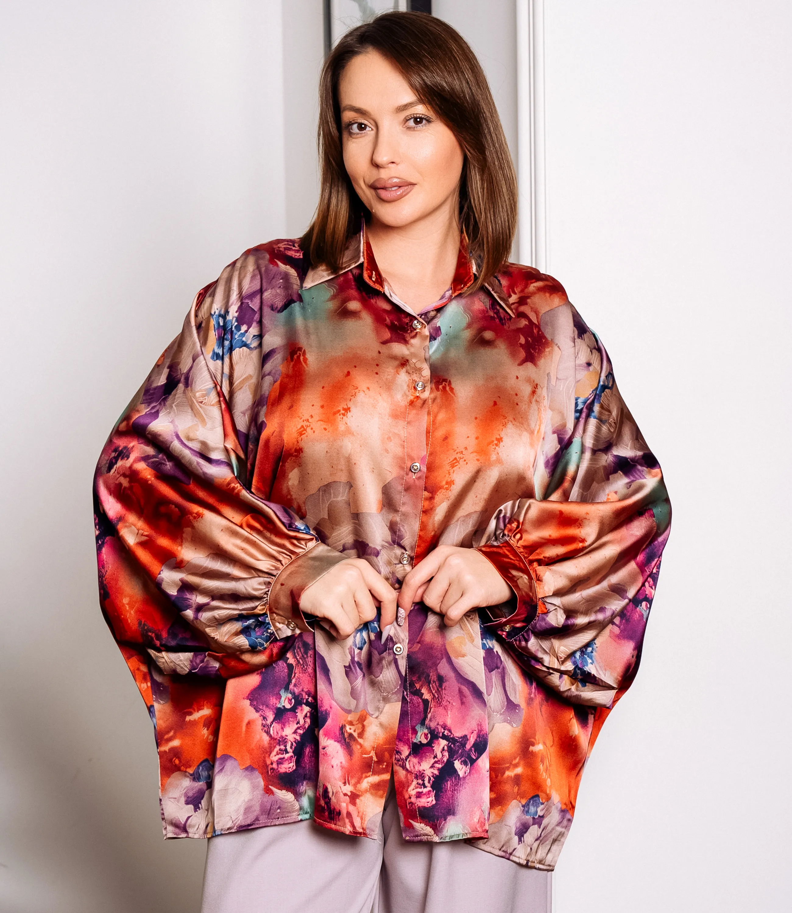 Блуза #КТ1936 (2)-4, мультиколор - фото 1