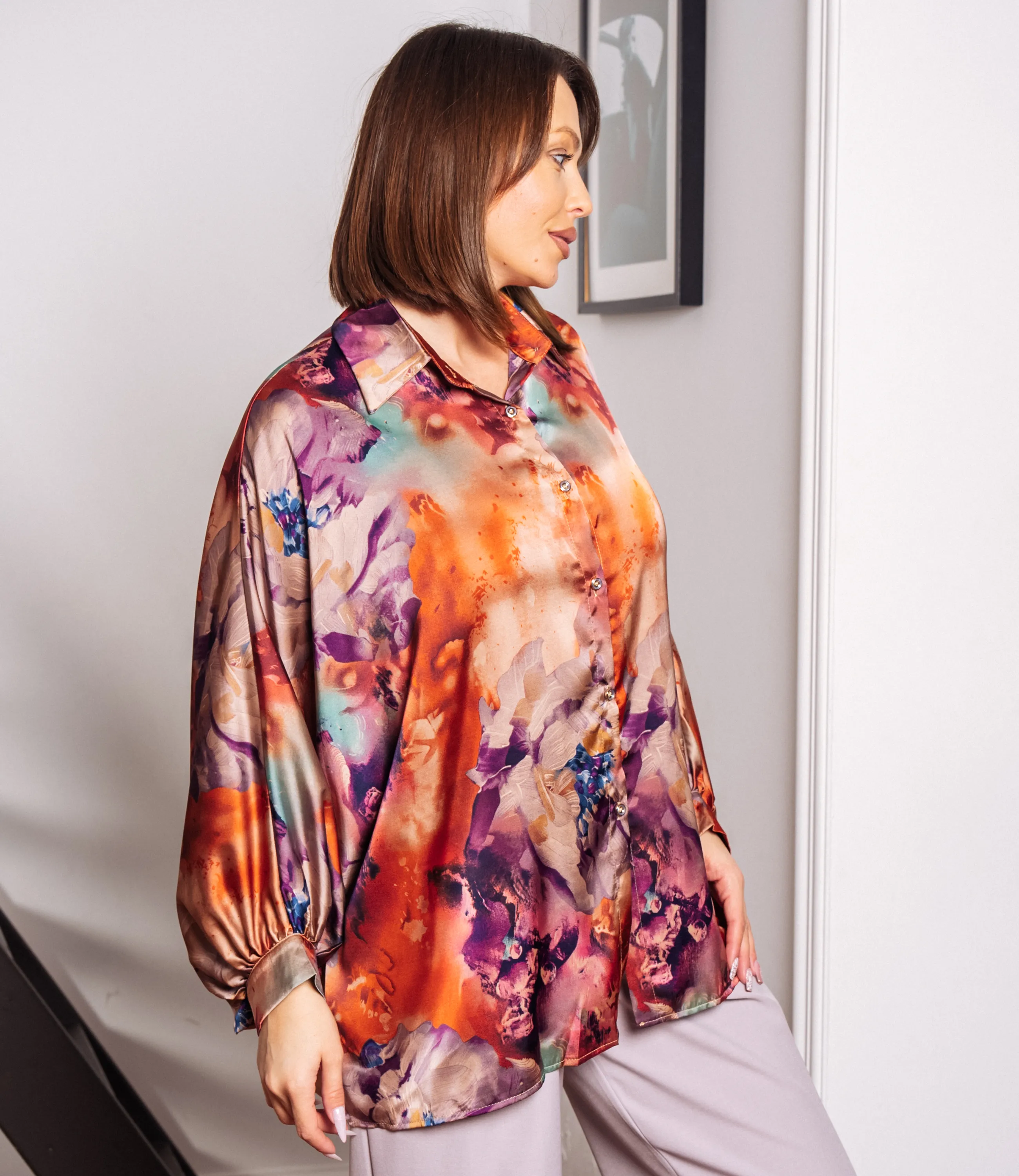 Блуза #КТ1936 (2)-4, мультиколор - фото 2