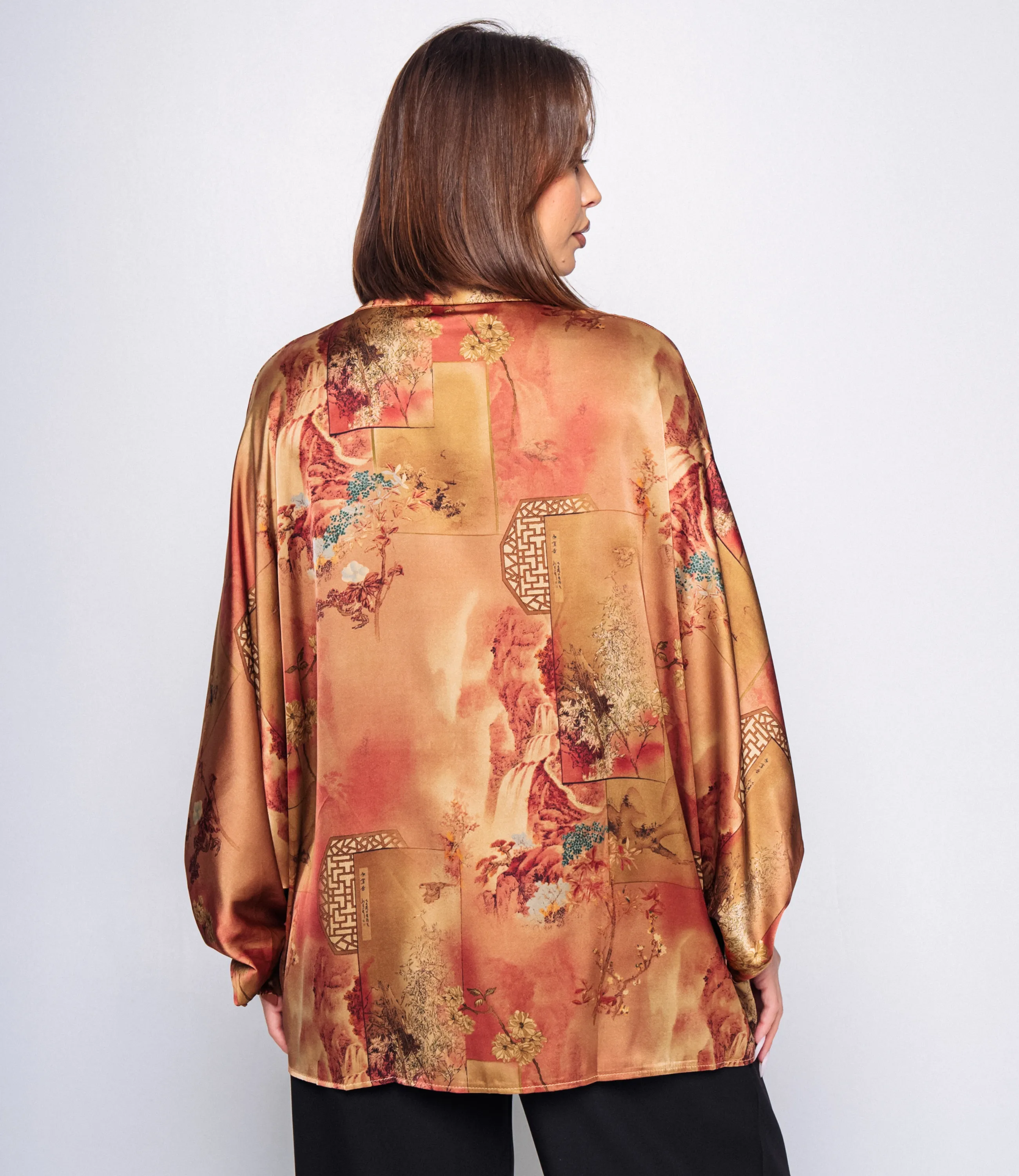 Блуза #КТ1936 (2)-2, тёмно-бежевый - фото 3