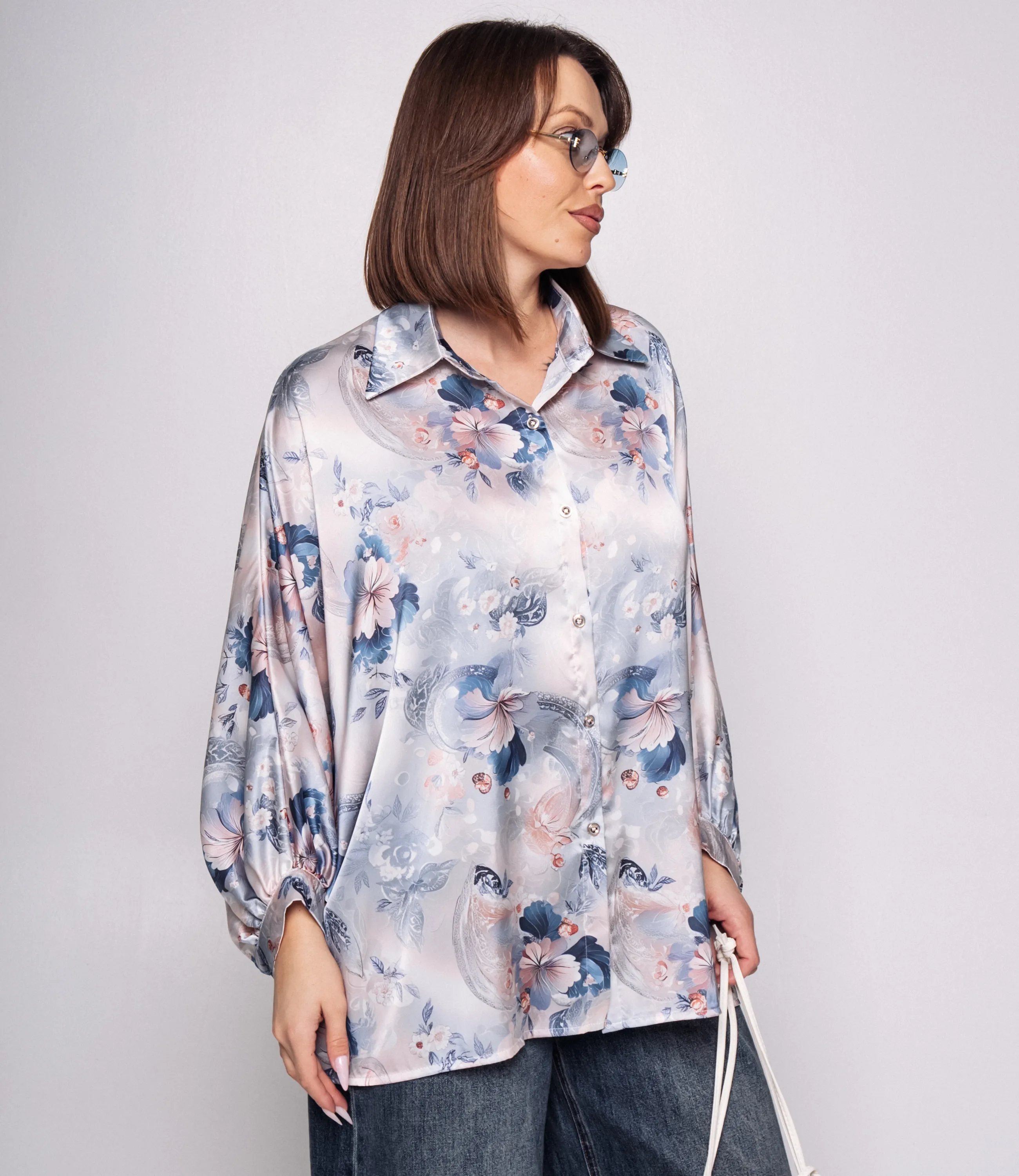 Блуза #КТ1936 (2)-1, голубой, синий - фото 2