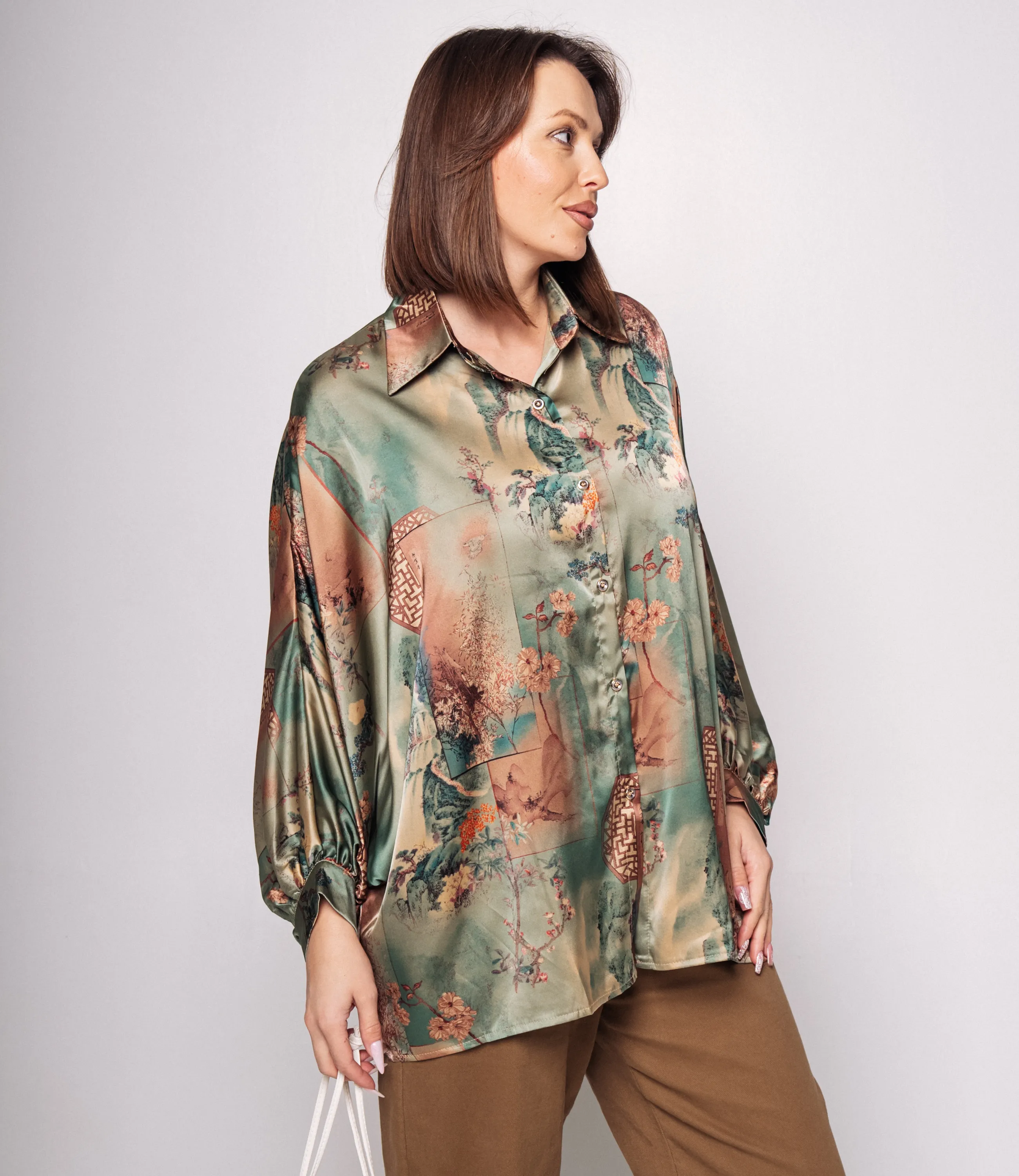 Блуза #КТ1936 (2)-2, зелёный - фото 2