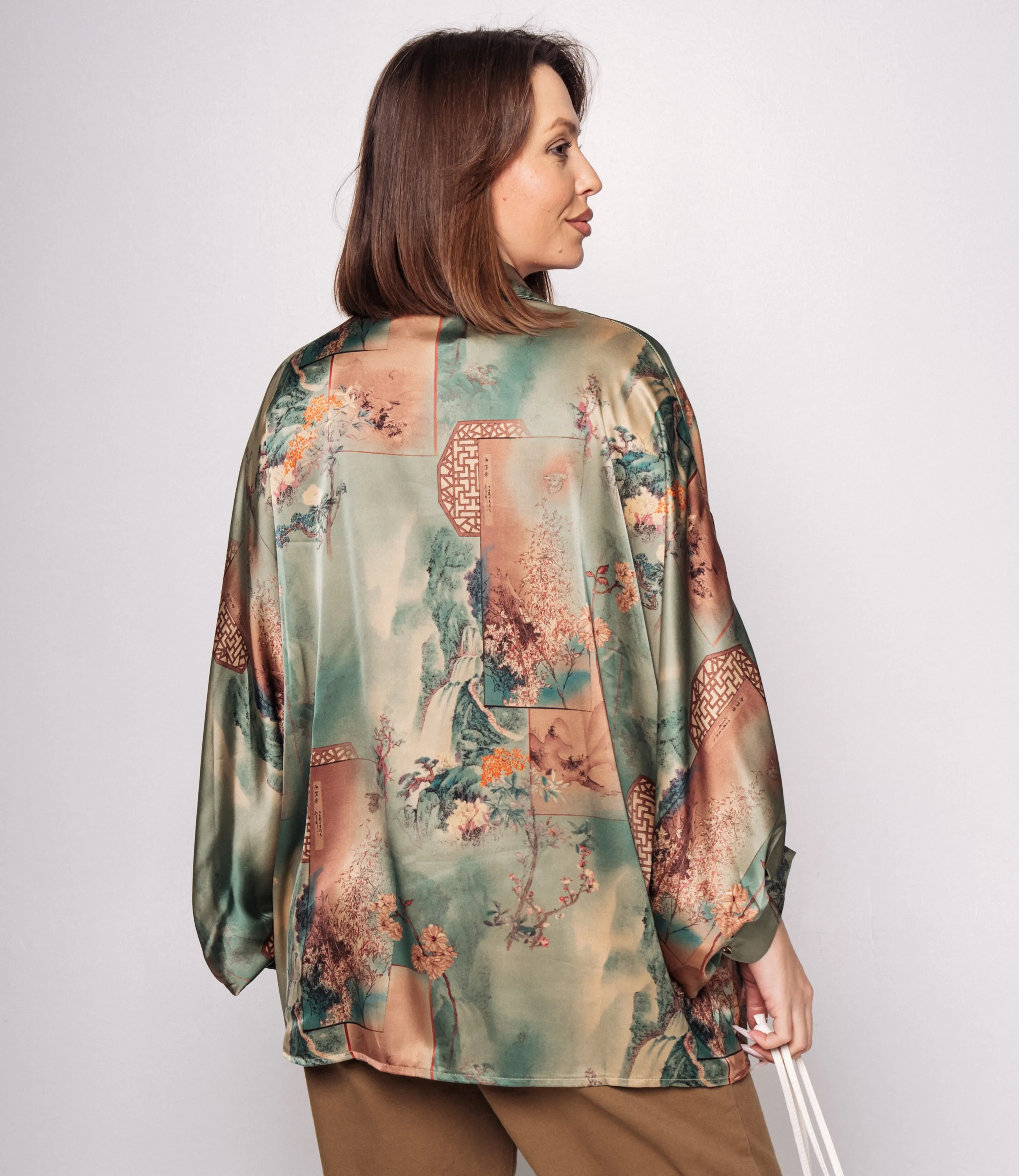 Блуза #КТ1936 (2)-2, зелёный - фото 3