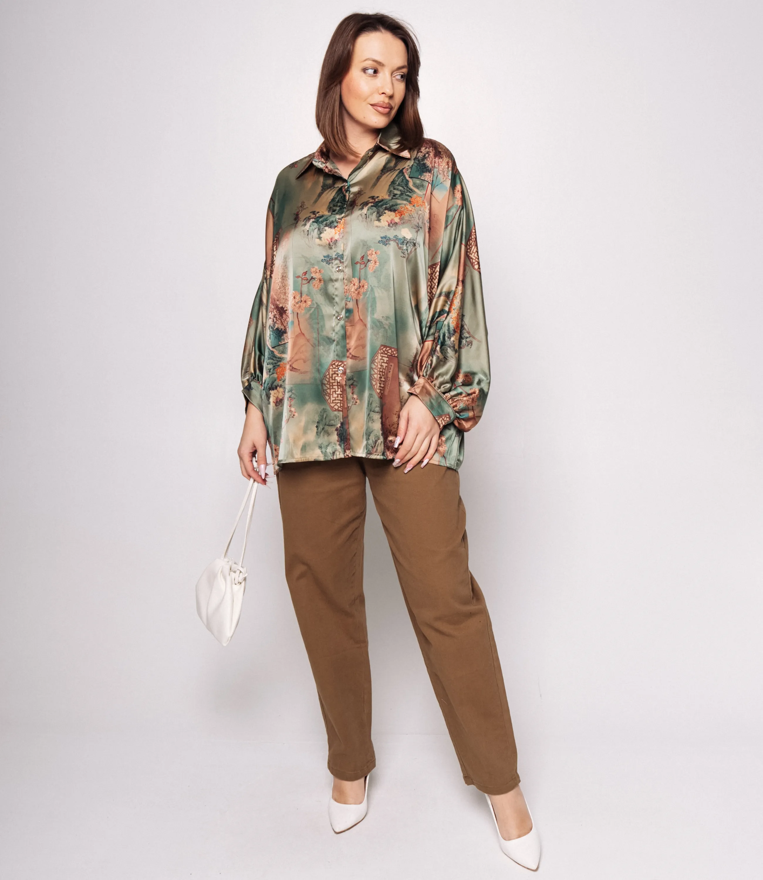 Блуза #КТ1936 (2)-2, зелёный - фото 4