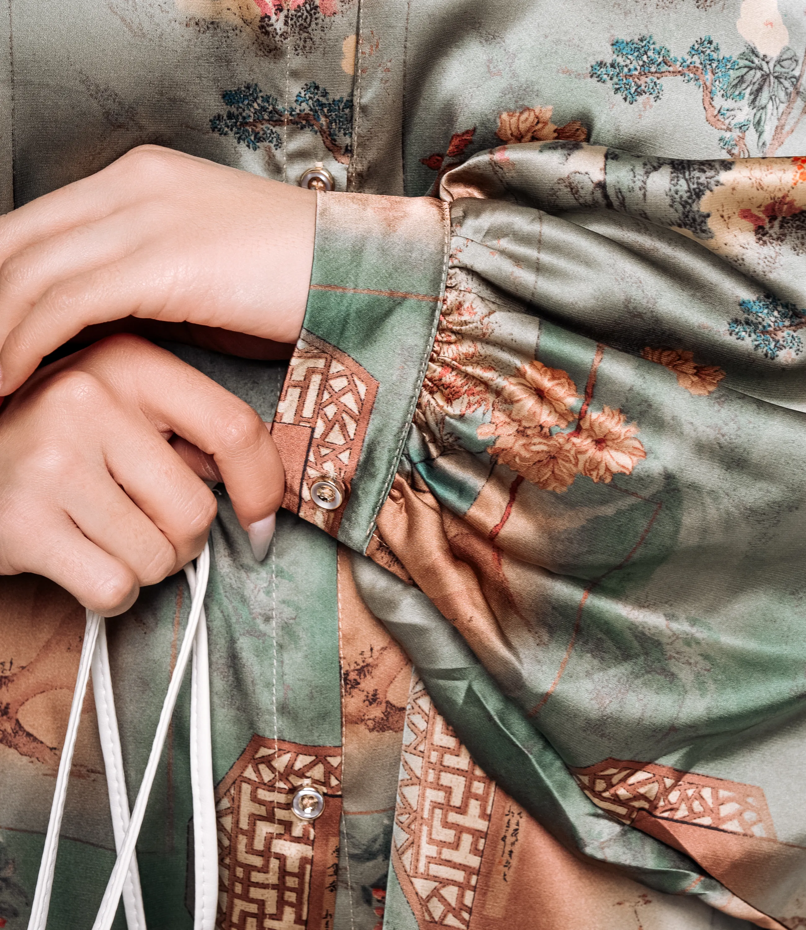 Блуза #КТ1936 (2)-2, зелёный - фото 5