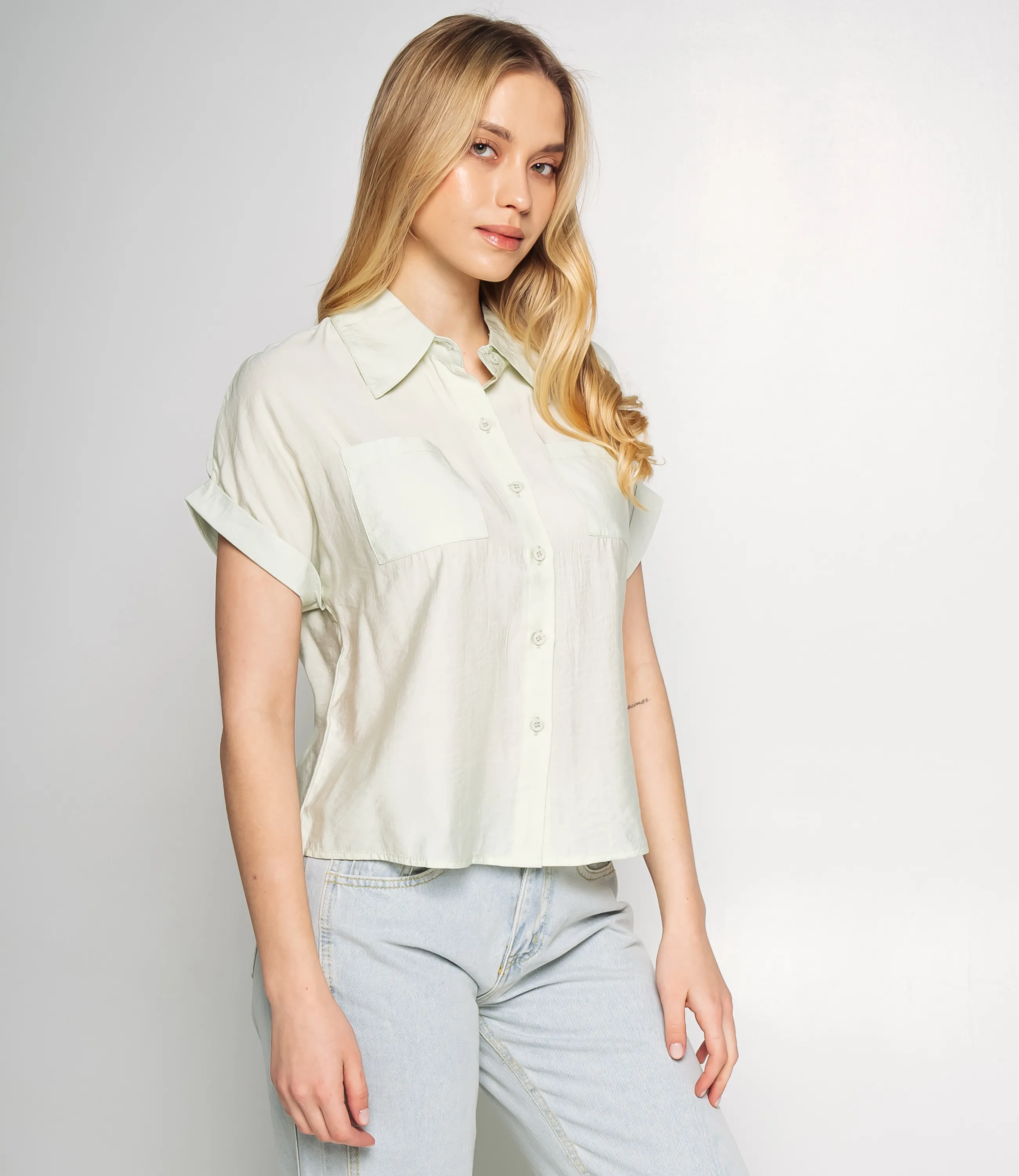 Рубашка #КТ807 (5), мята - фото 2