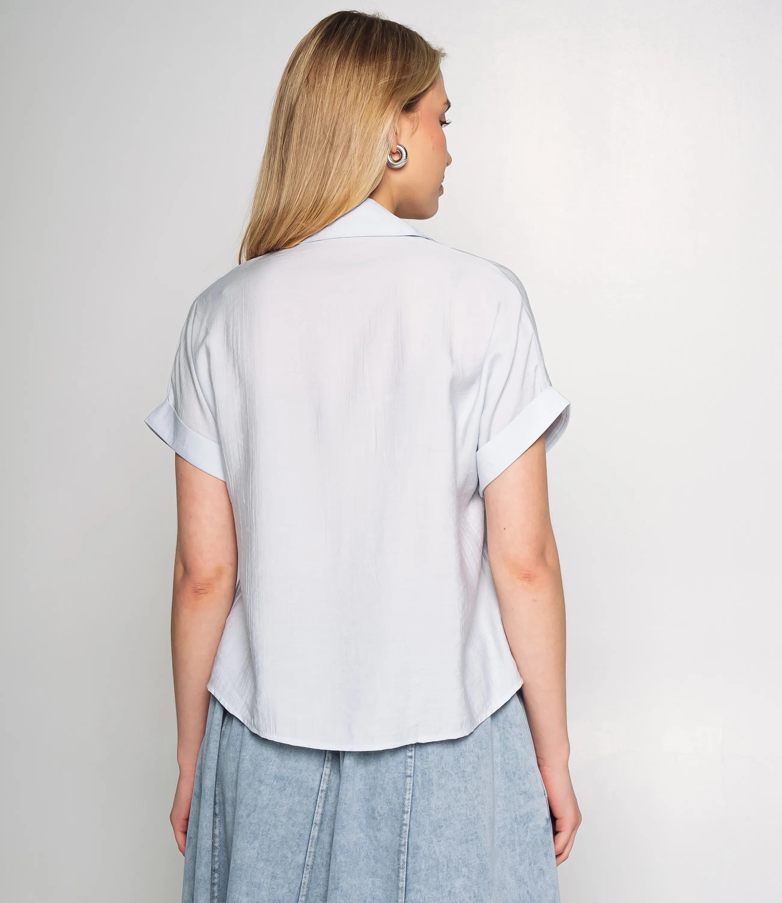 Рубашка #КТ807 (5), серо-голубой - фото 3