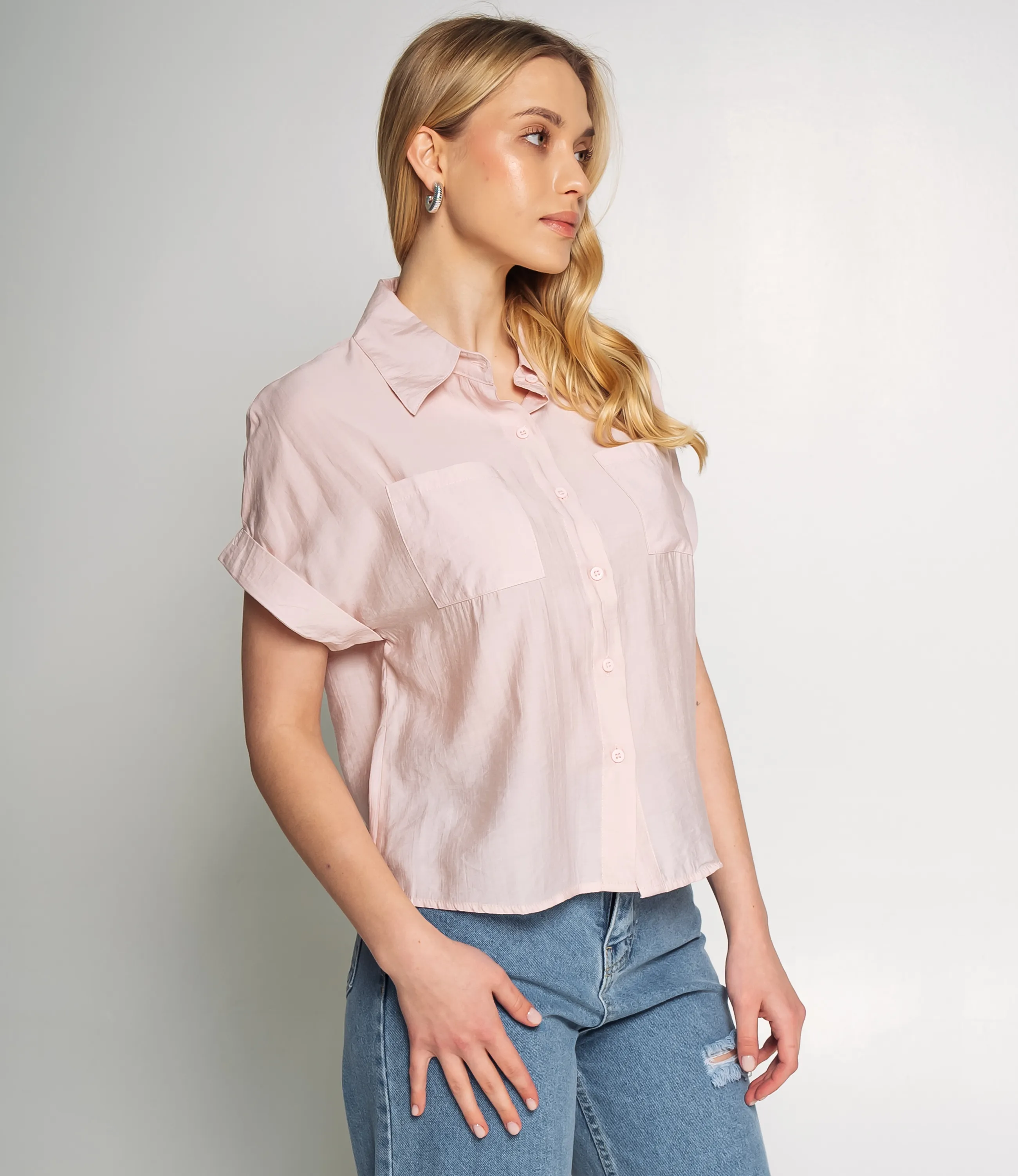 Рубашка #КТ807 (5), пудровый - фото 2