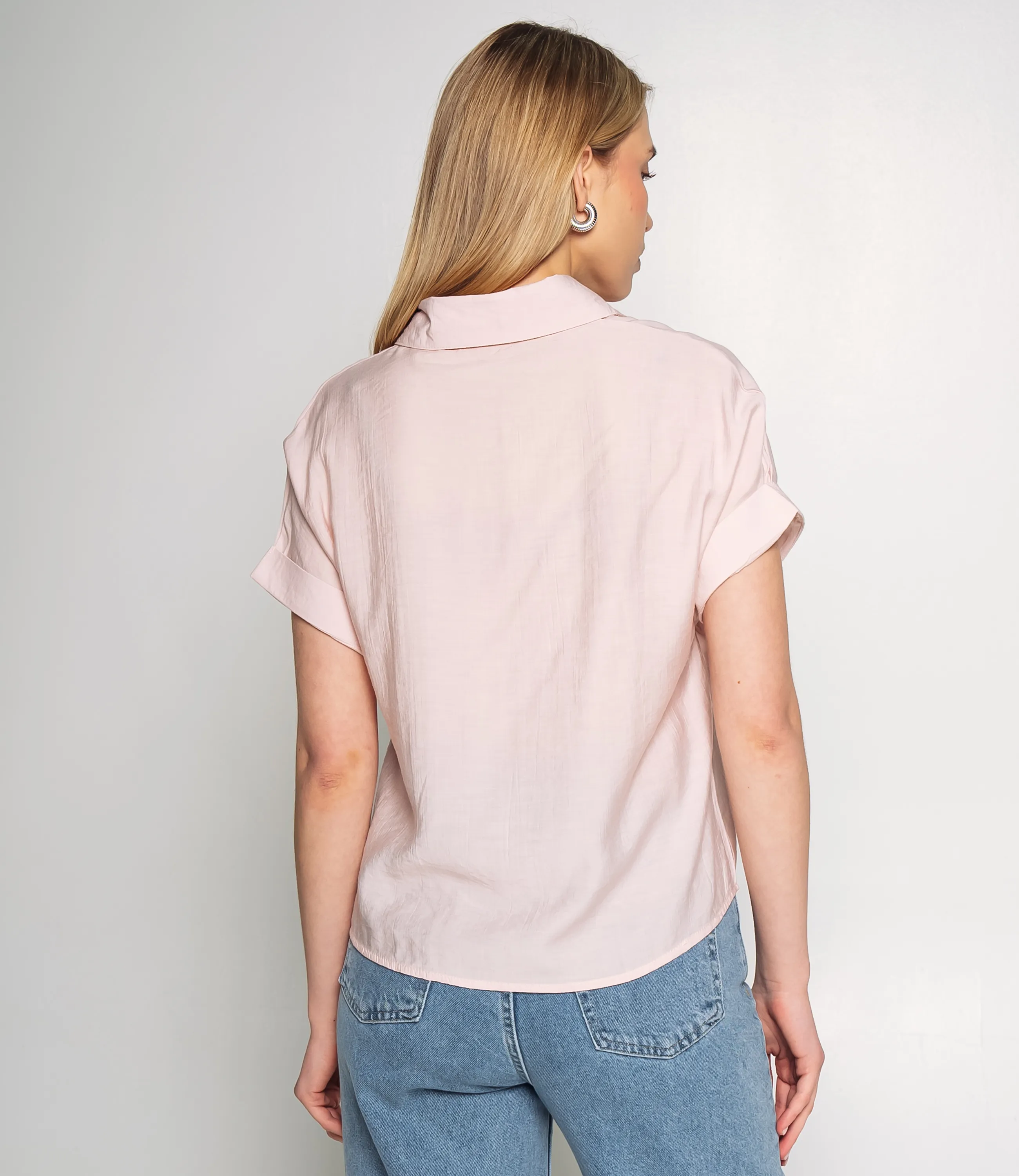 Рубашка #КТ807 (5), пудровый - фото 3