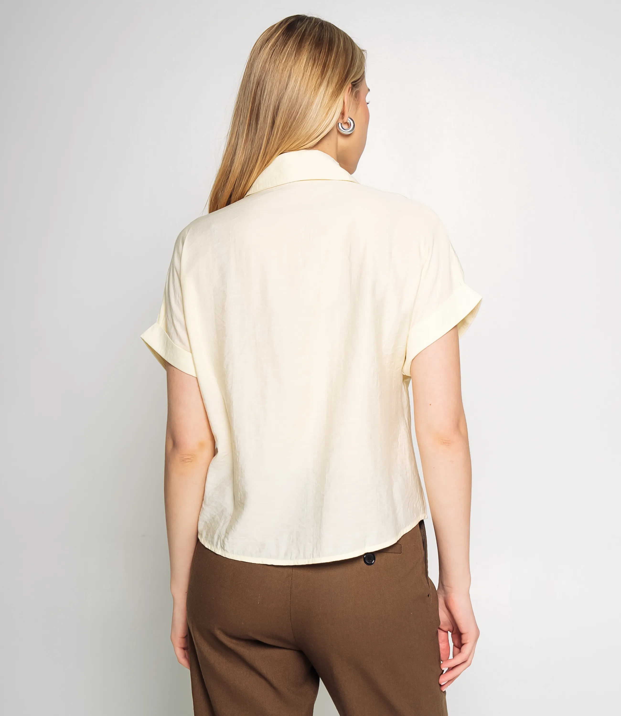 Рубашка #КТ807 (5), светло-жёлтый - фото 3