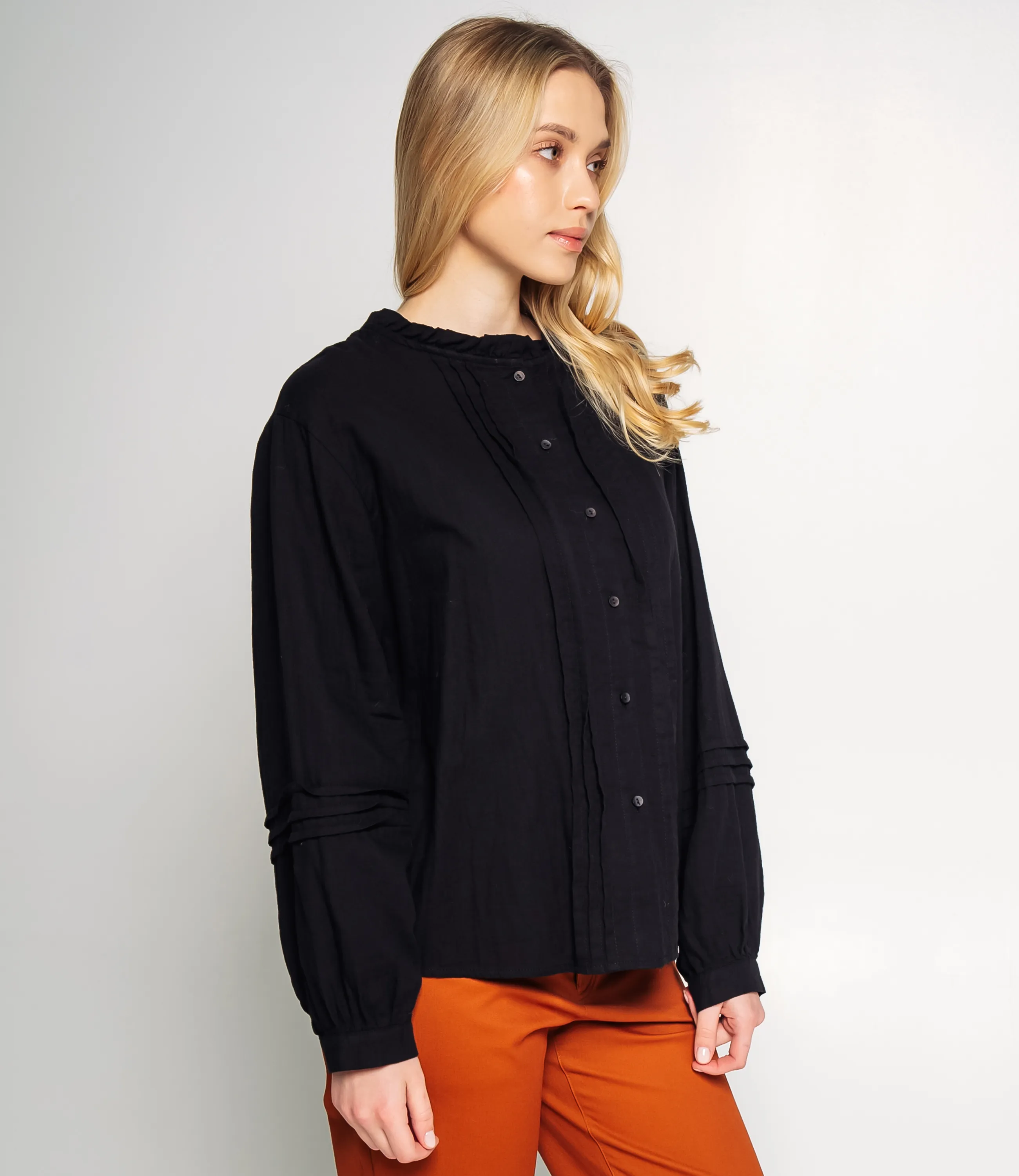 Блуза #КТ0912, чёрный - фото 2