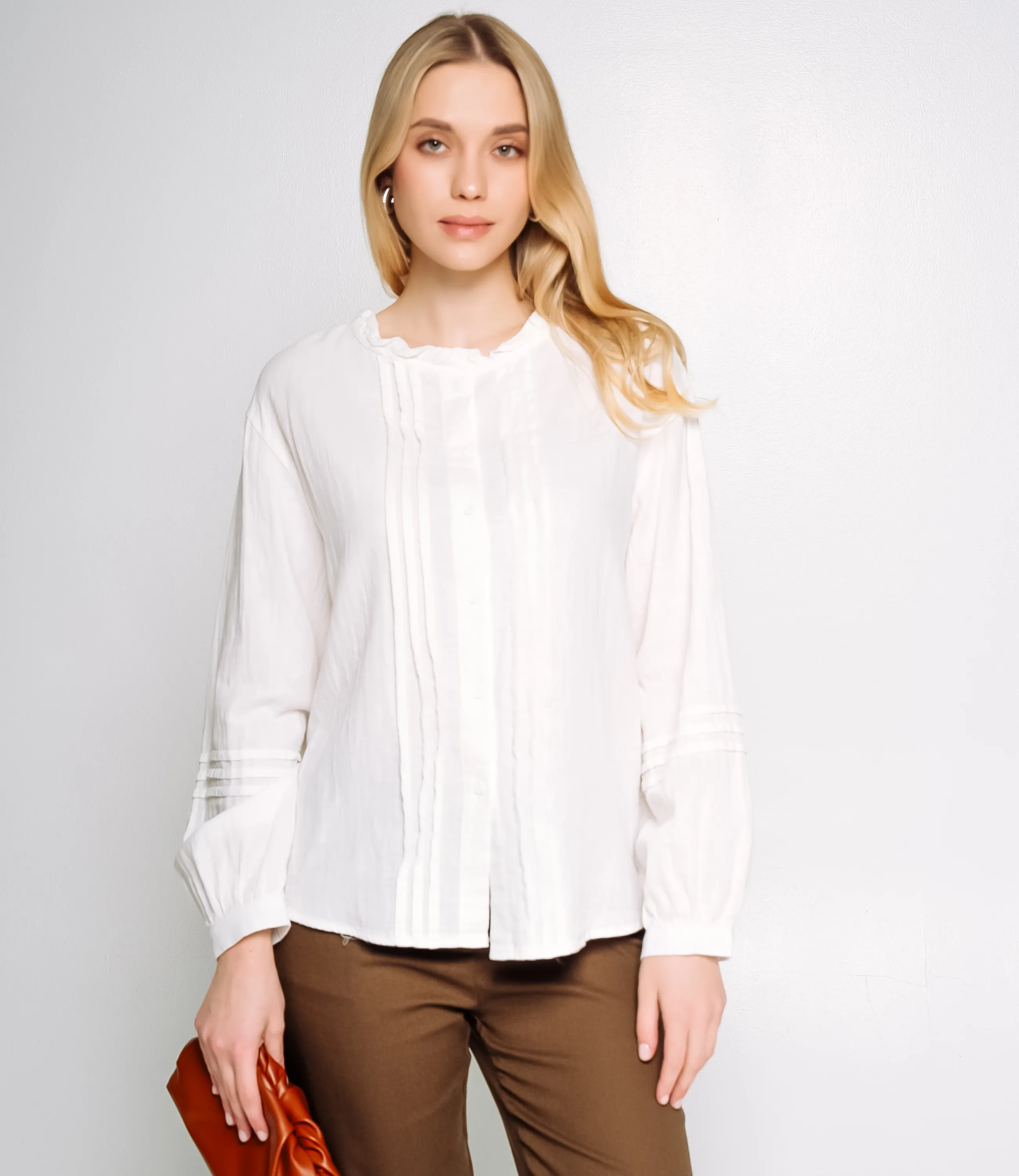 Блуза #КТ0912, белый - фото 1