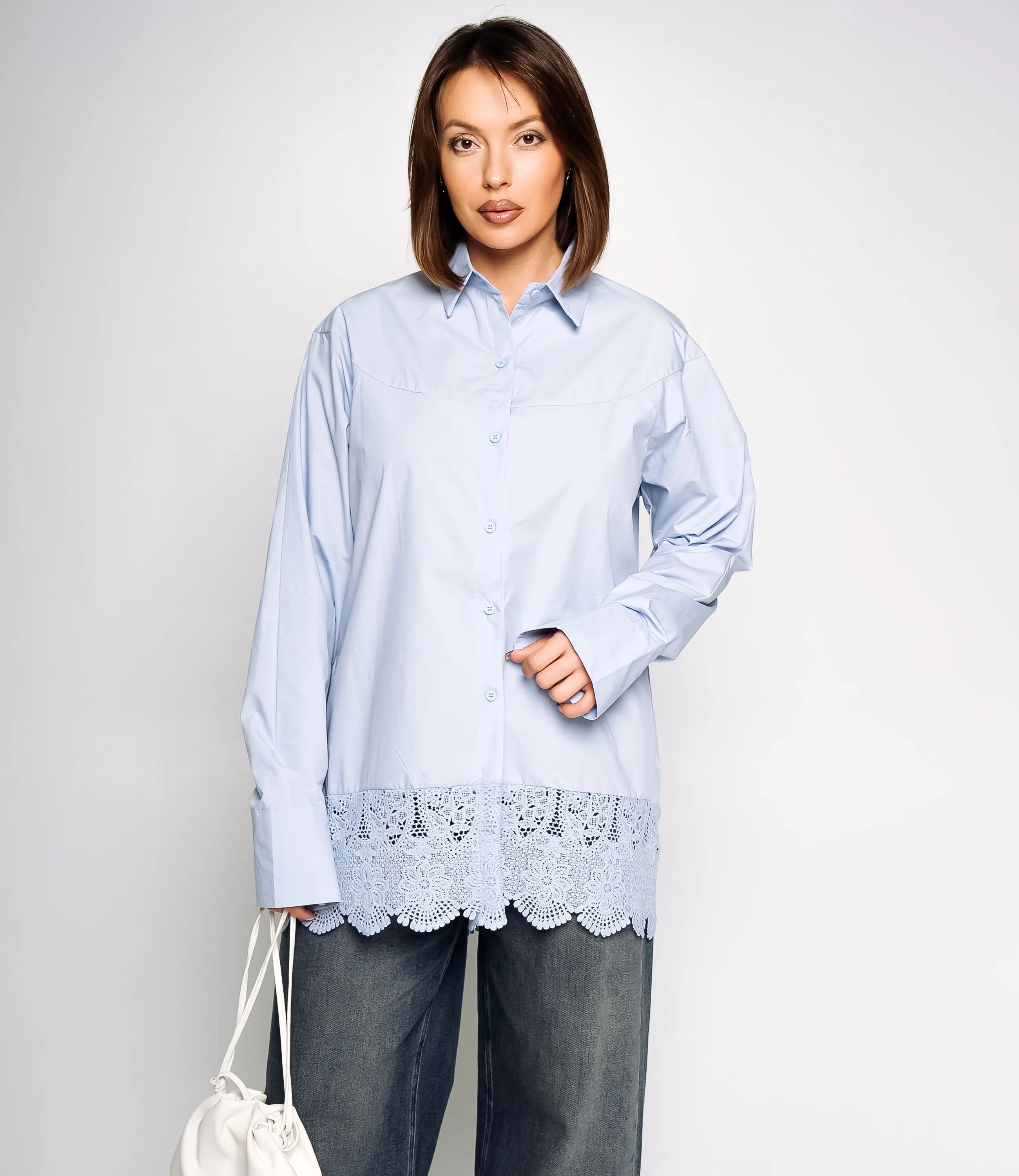 Рубашка #КТ6808 (2), голубой - фото 1