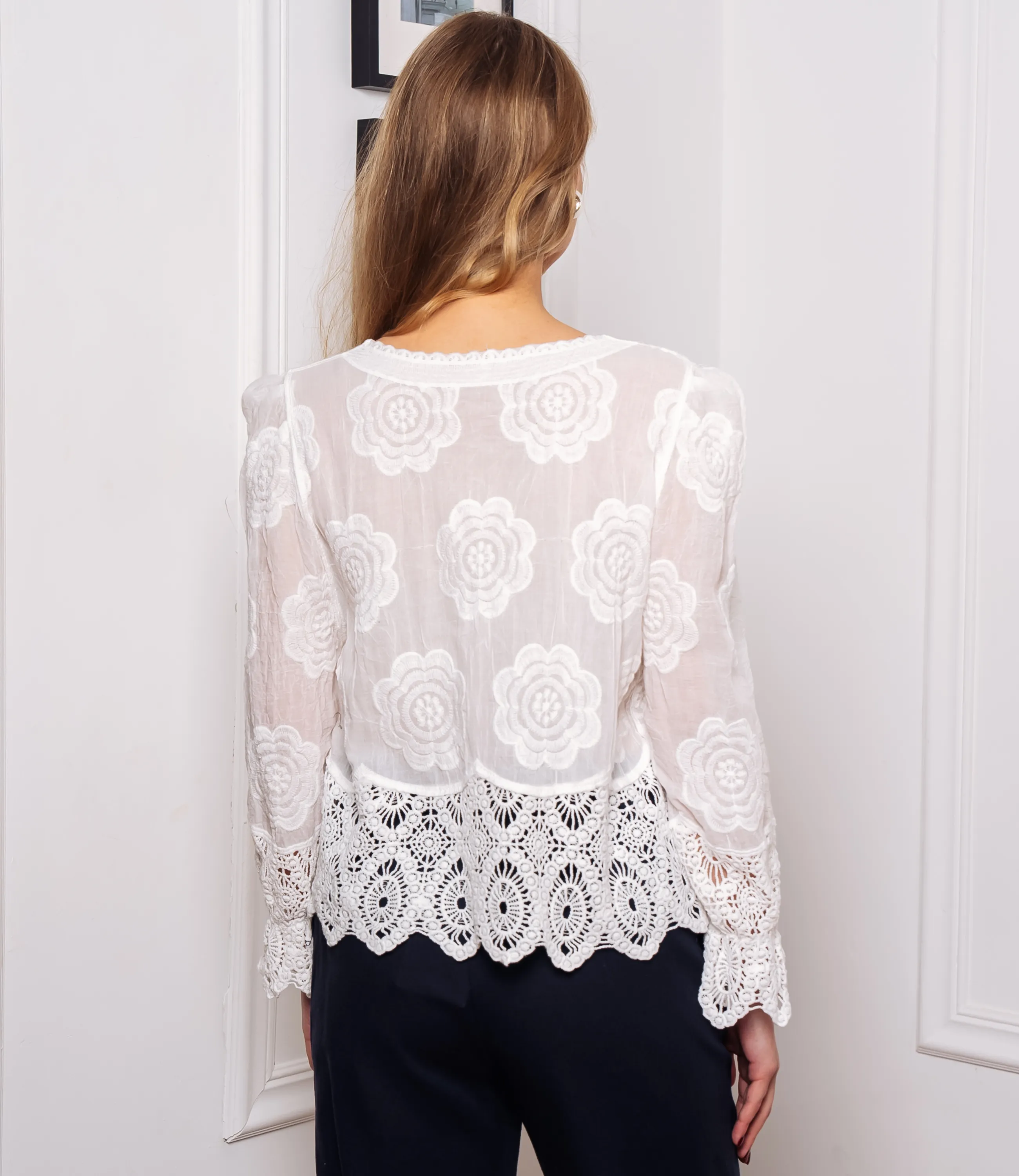 Блуза #КТ26 (6), белый - фото 3