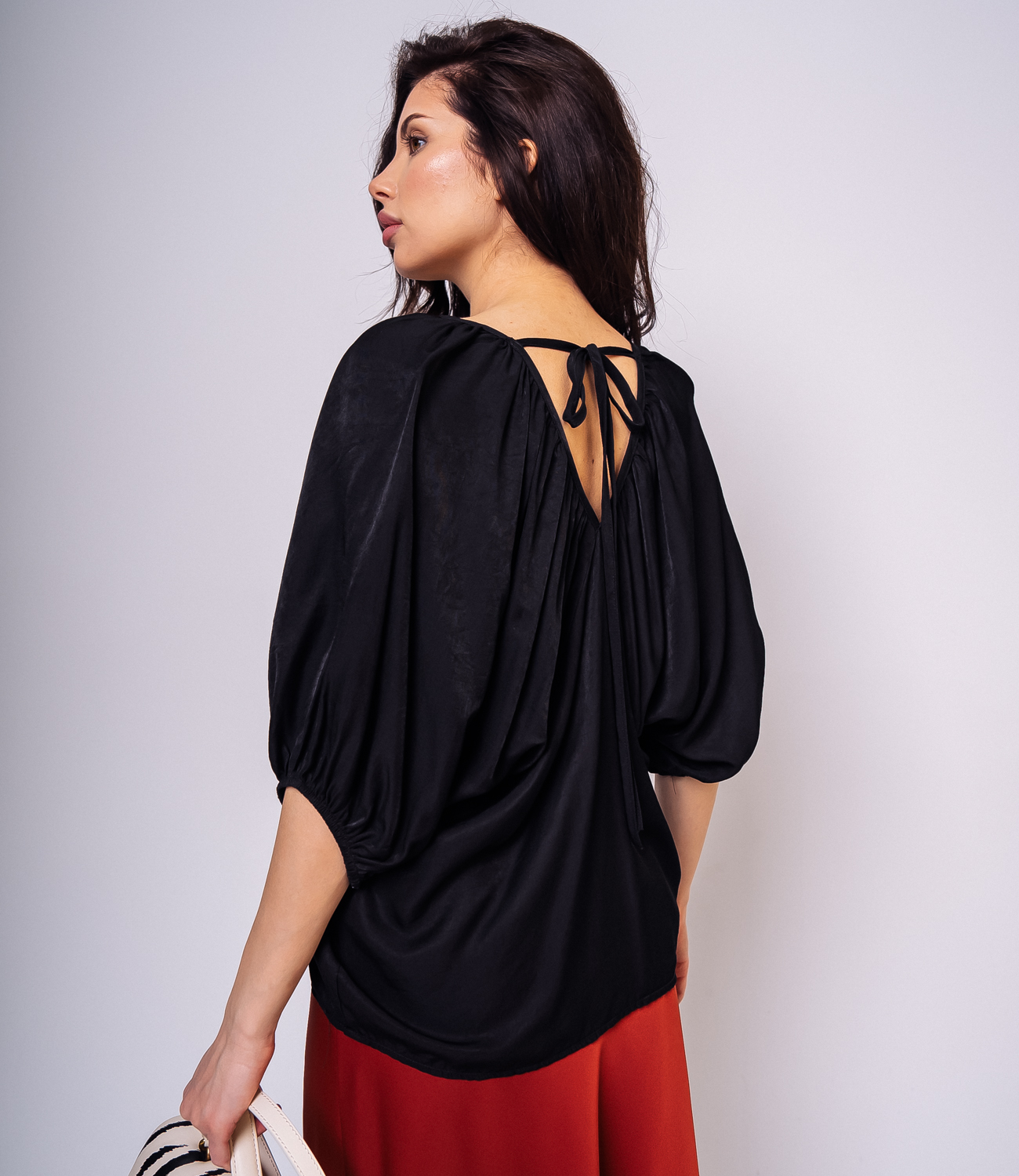 Блузка #КТ2130 (1), чёрный - фото 4