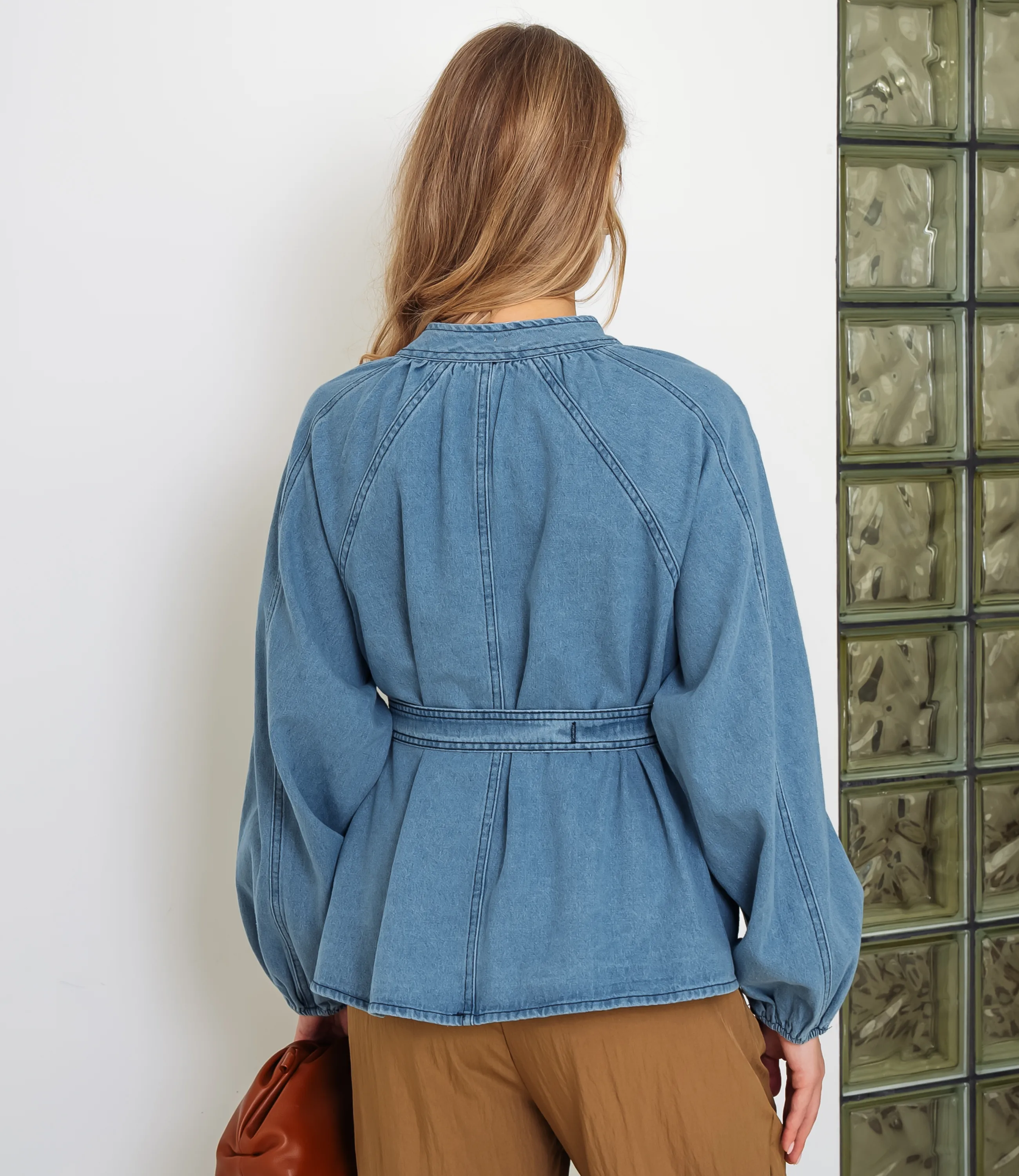 Блуза #КТ80303, голубой - фото 3