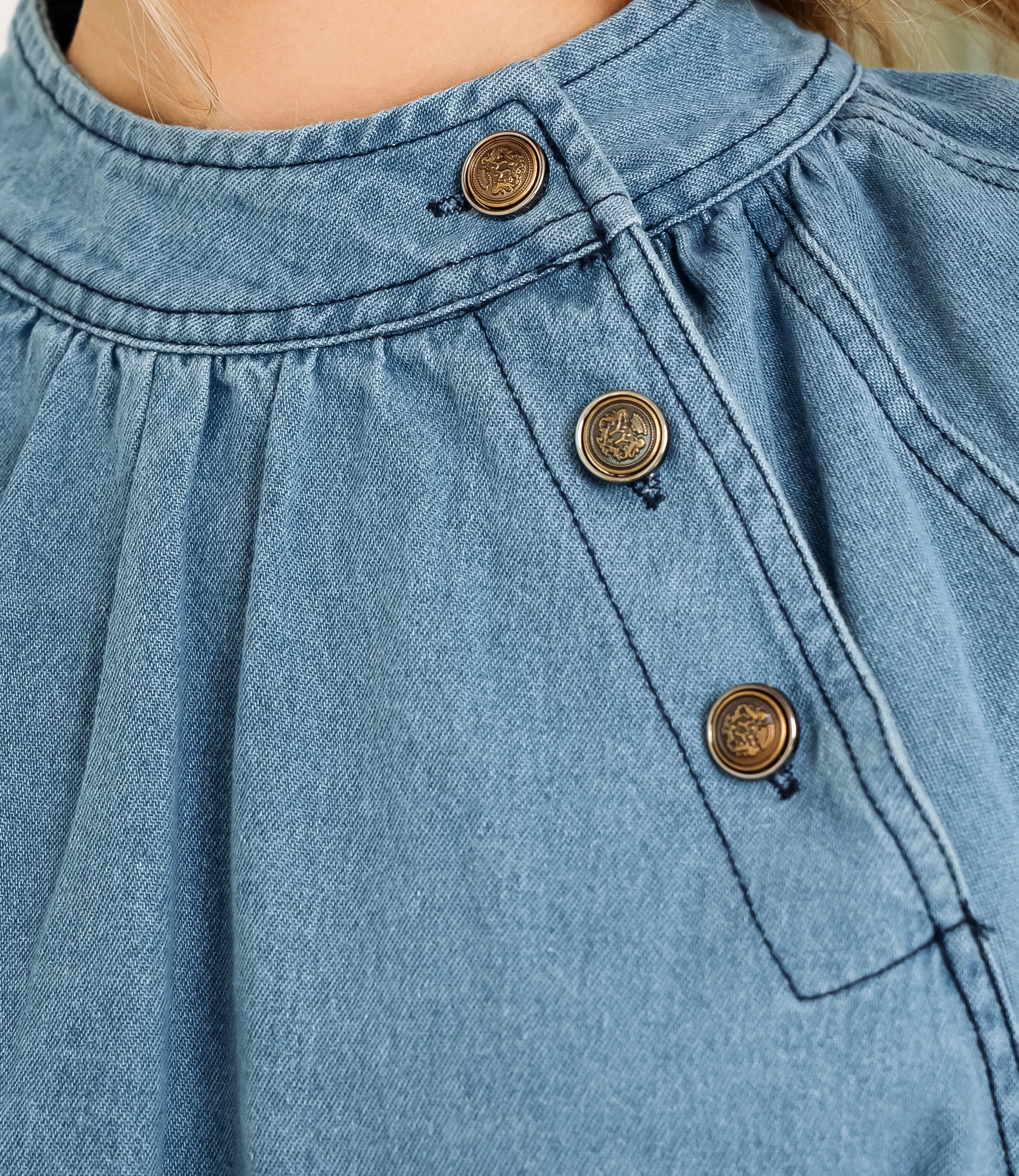 Блуза #КТ80303, голубой - фото 5