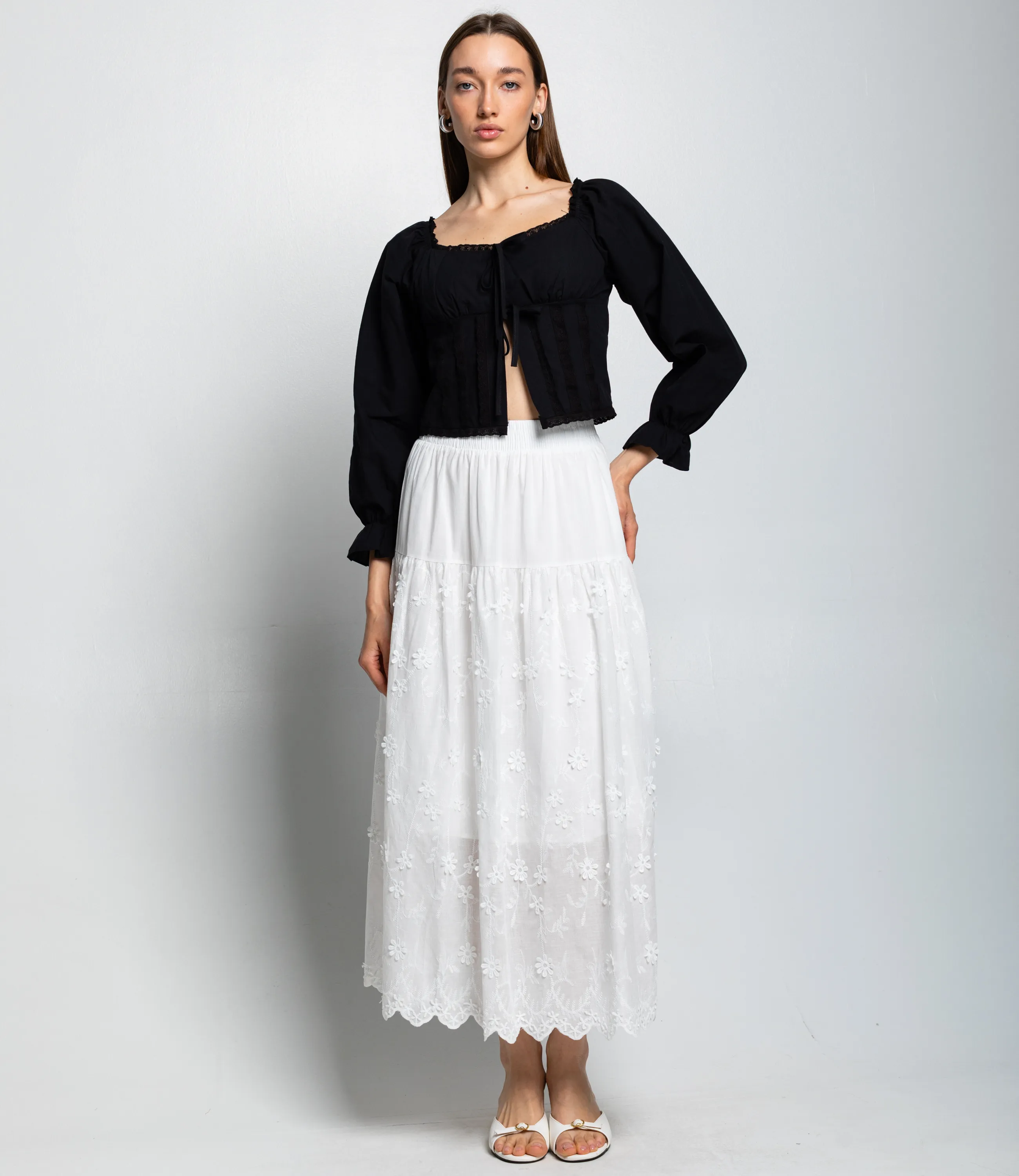 Блуза #КТ8108 (1), чёрный - фото 4