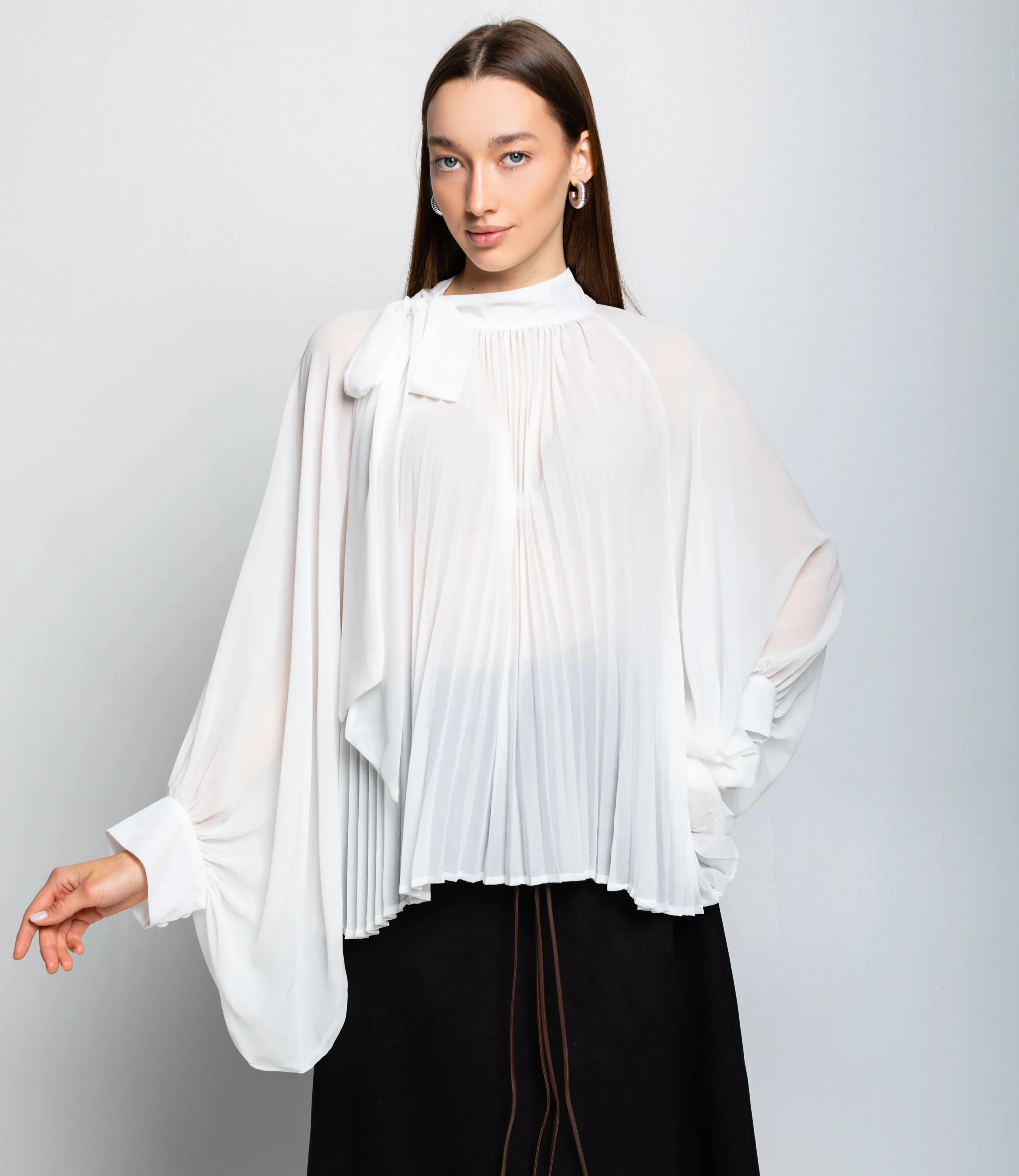 Блуза #КТ855, белый - фото 1