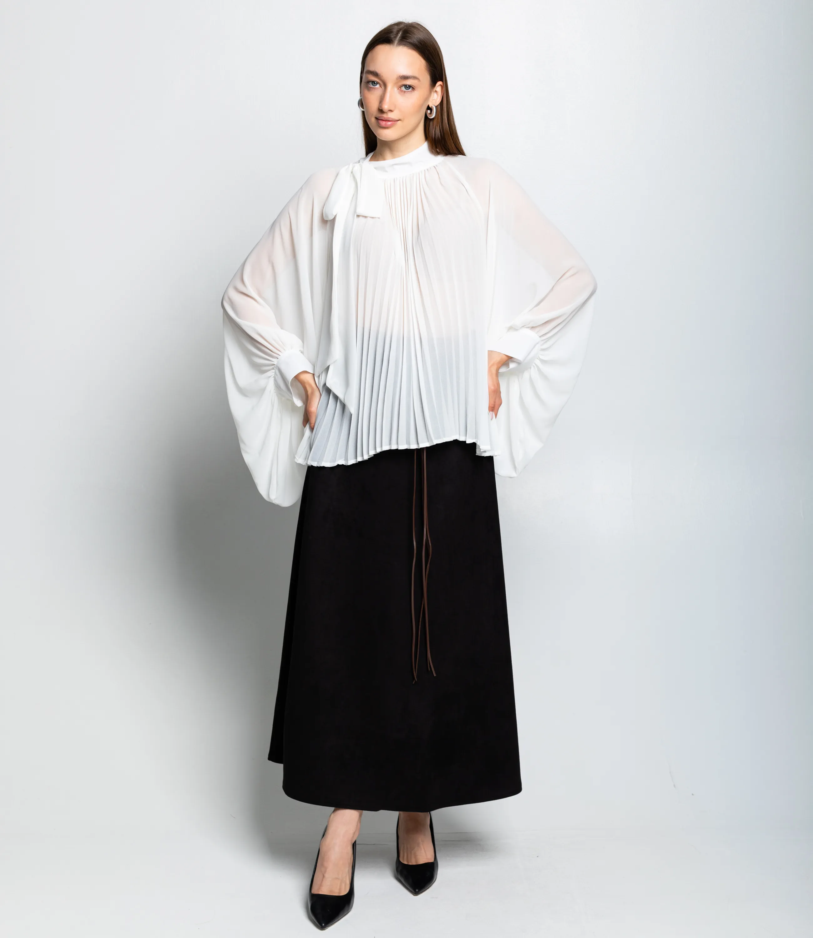 Блуза #КТ855, белый - фото 4