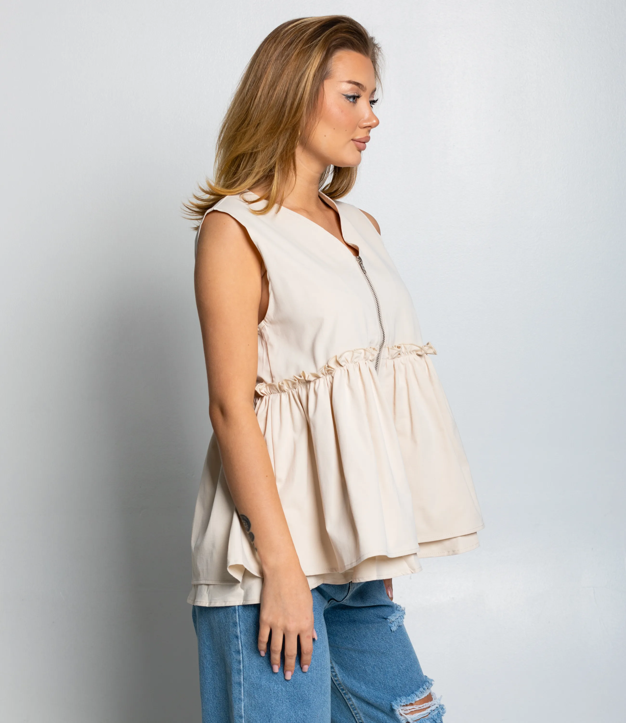 Жилет #КТ6502 (2), бежевый - фото 2