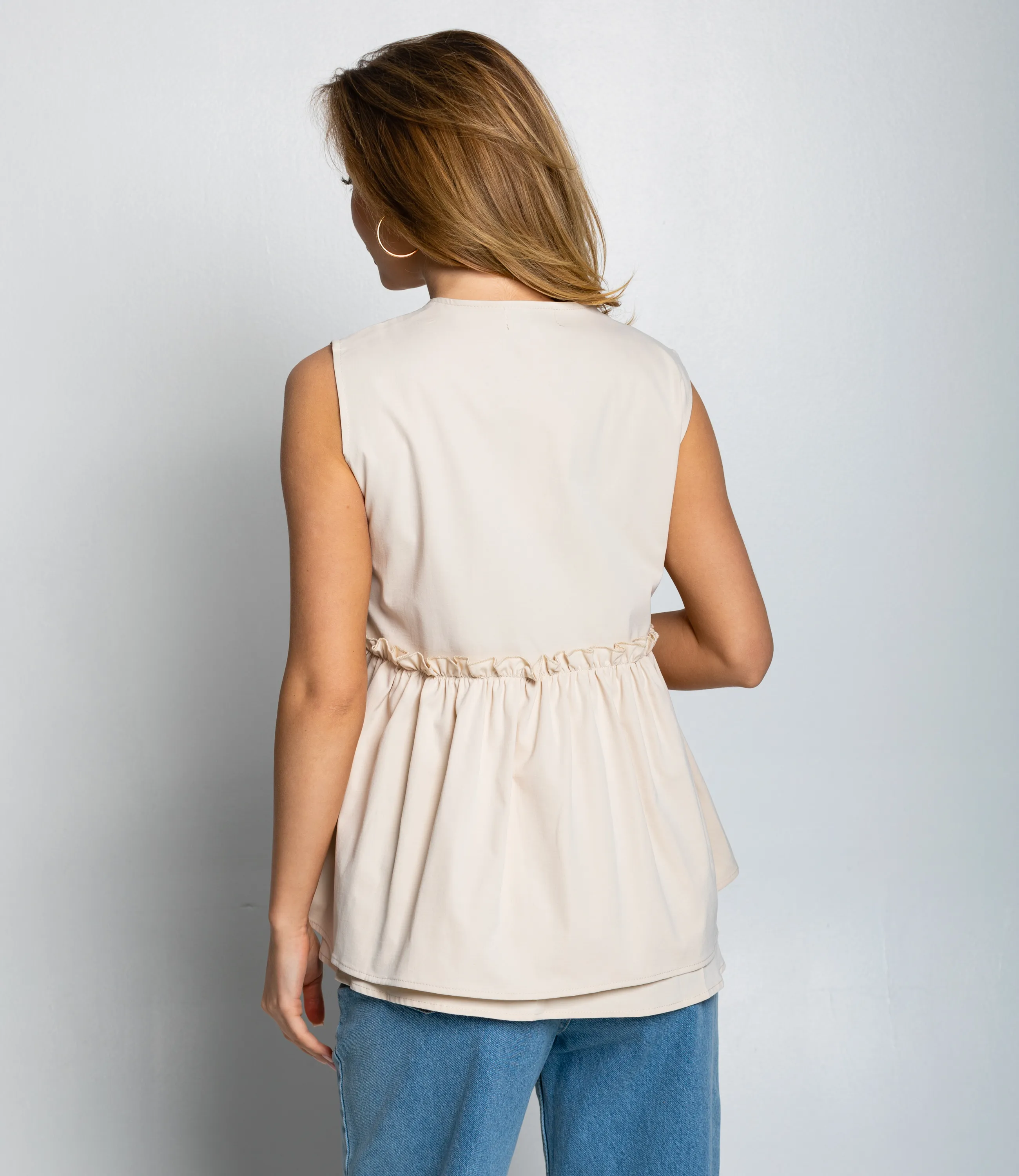 Жилет #КТ6502 (2), бежевый - фото 3